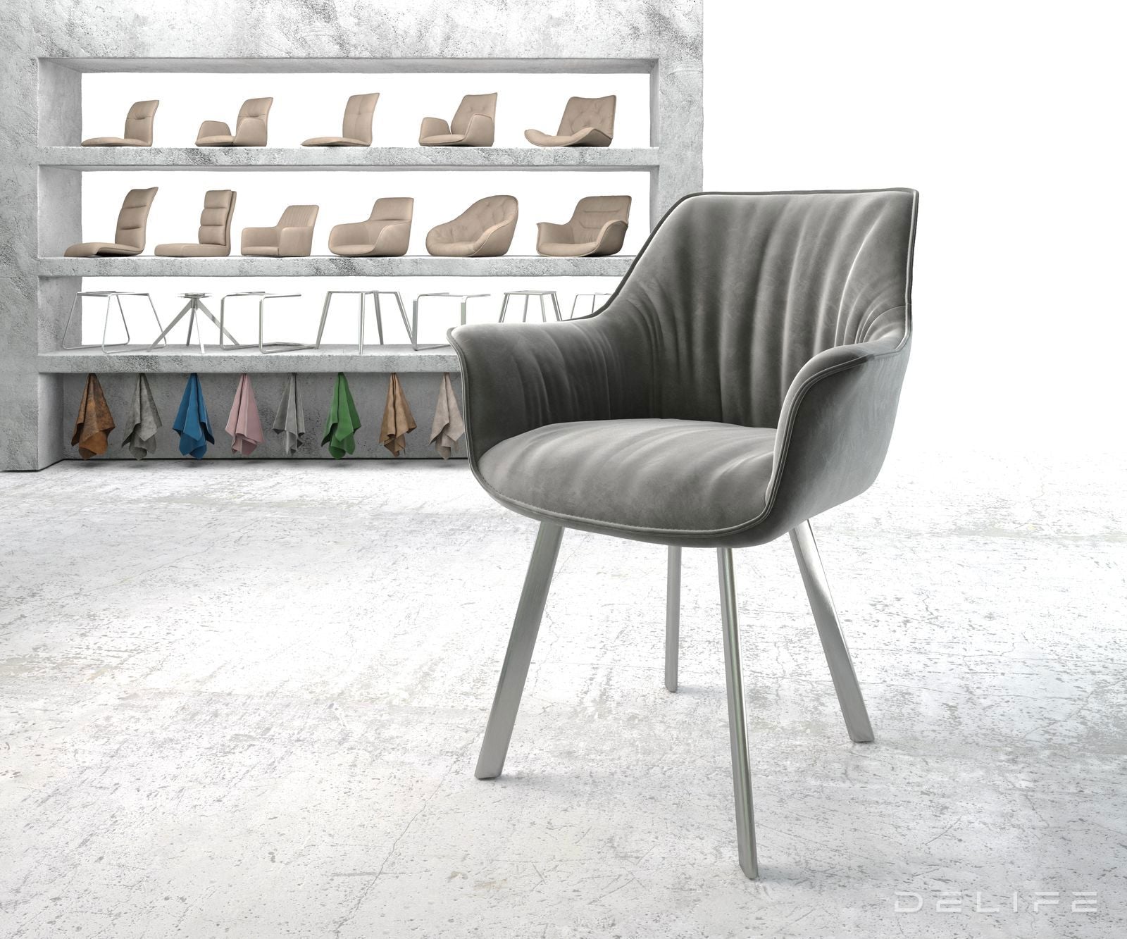 Blagovaonska stolica Keila, Materijal: Baršun