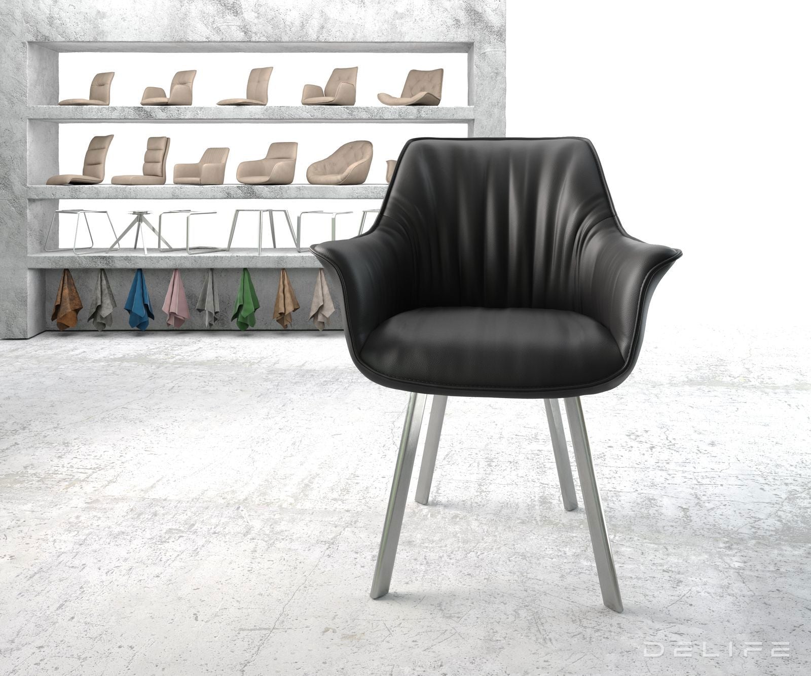 Blagovaonska stolica Keila, Materijal: Koža