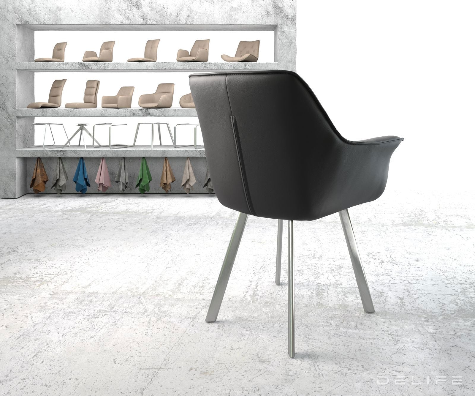 Blagovaonska stolica Keila, Materijal: Koža