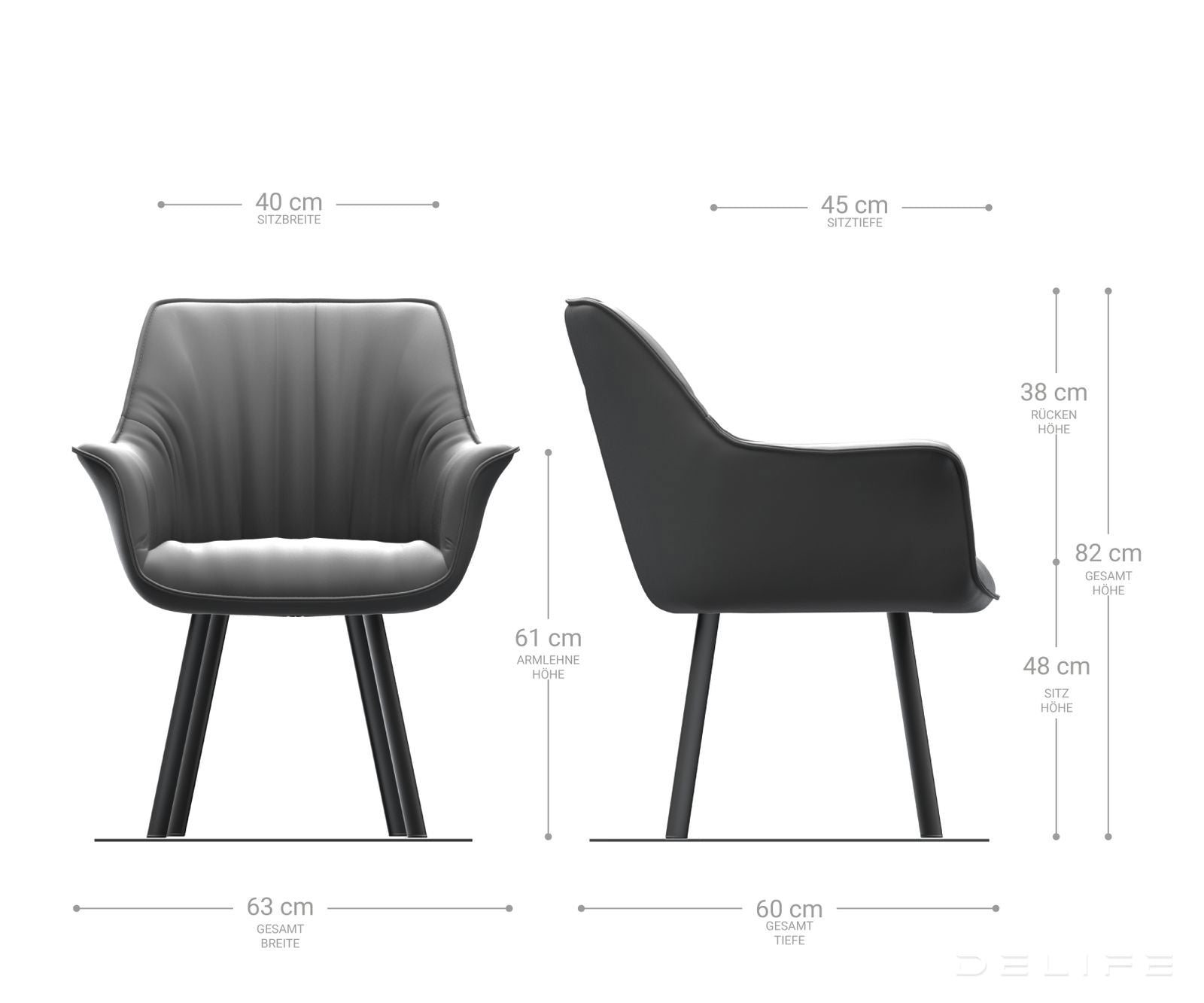 Blagovaonska stolica Keila, Materijal: Koža