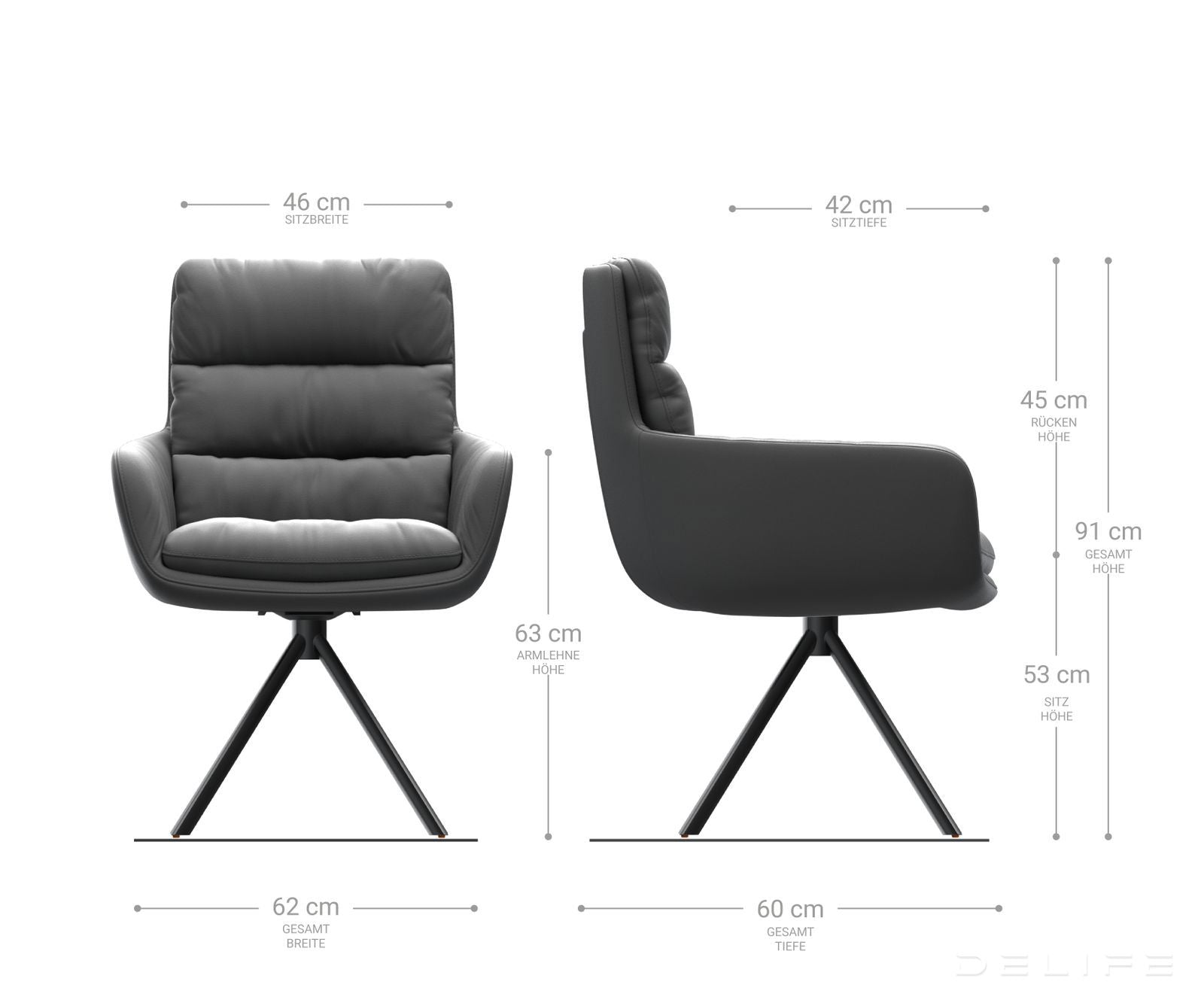 Blagovaonska stolica s rukonaslonom Abelia, Materijal: Ravno tkanje