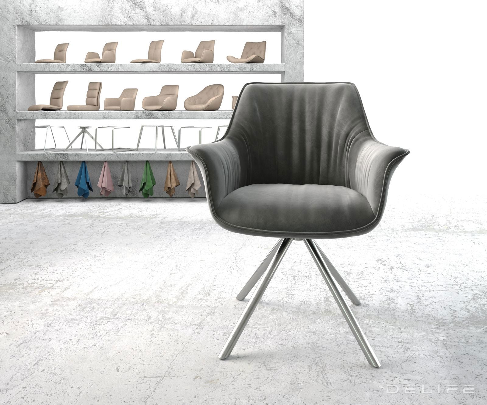 Blagovaonska stolica Keila, Materijal: Baršun