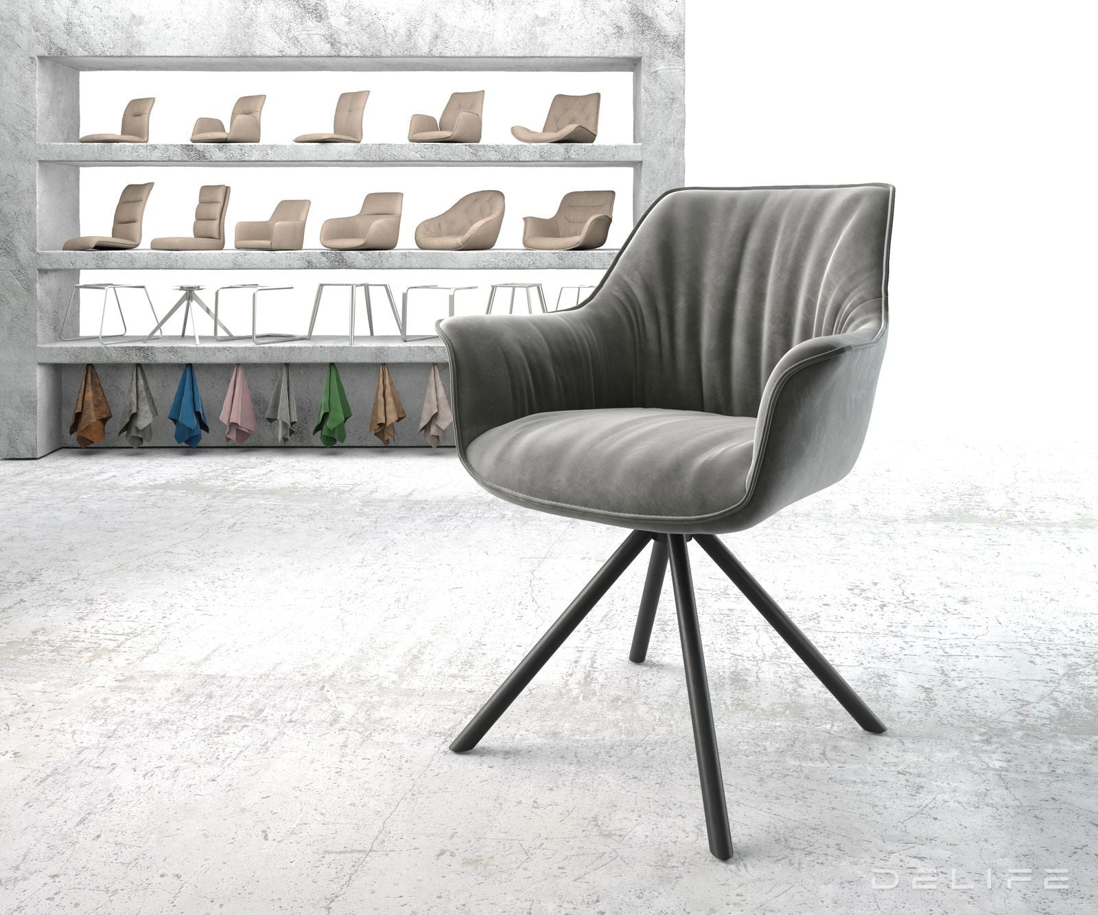 Blagovaonska stolica Keila, Materijal: Baršun