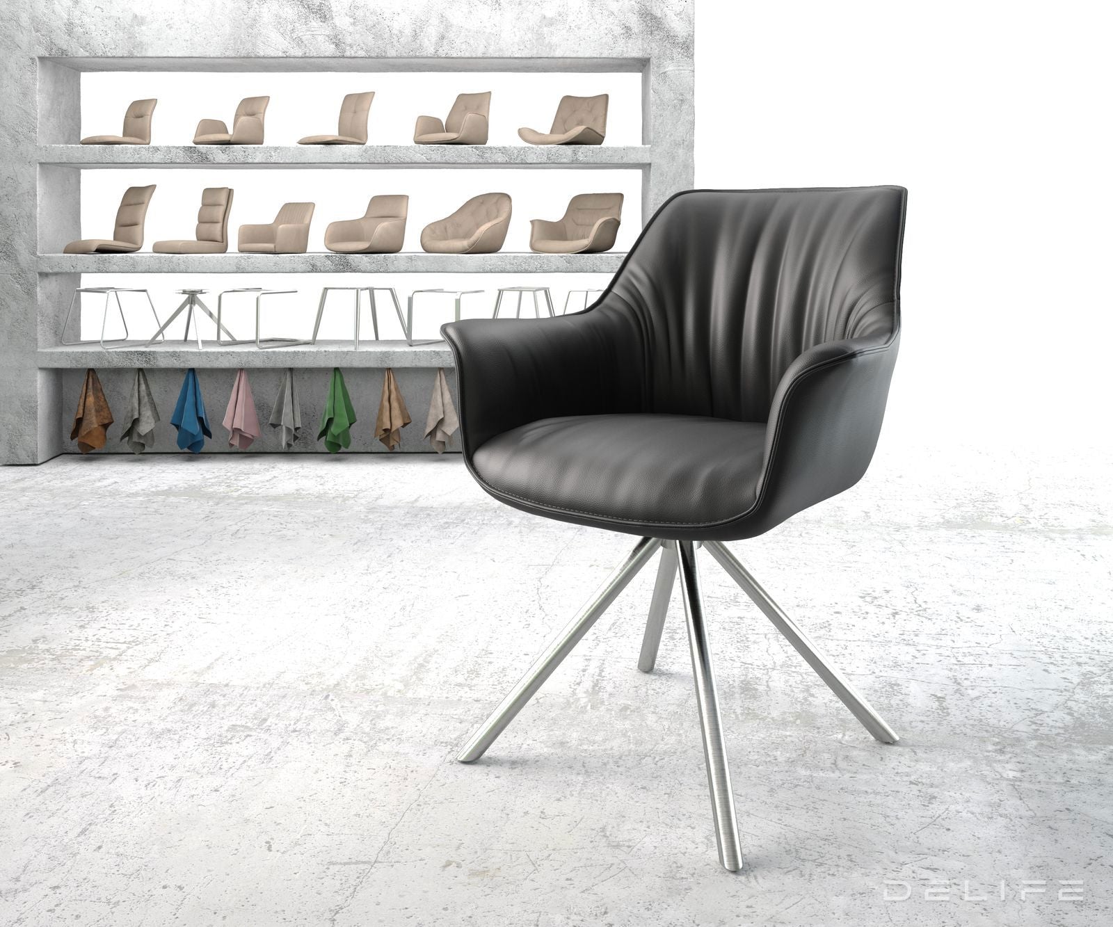 Blagovaonska stolica Keila, Materijal: Koža