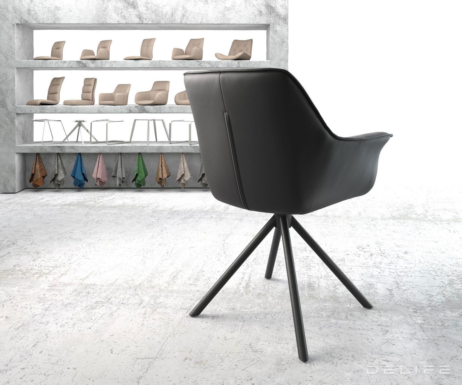 Blagovaonska stolica Keila, Materijal: Koža