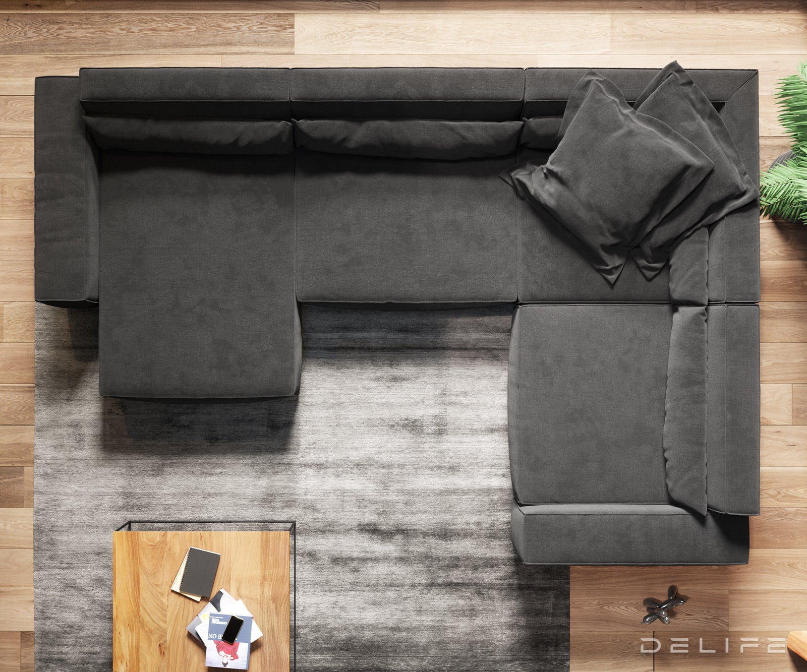 Velika kutna garnitura Sirpio XL 360x258cm, Materijal: Mikrofibra