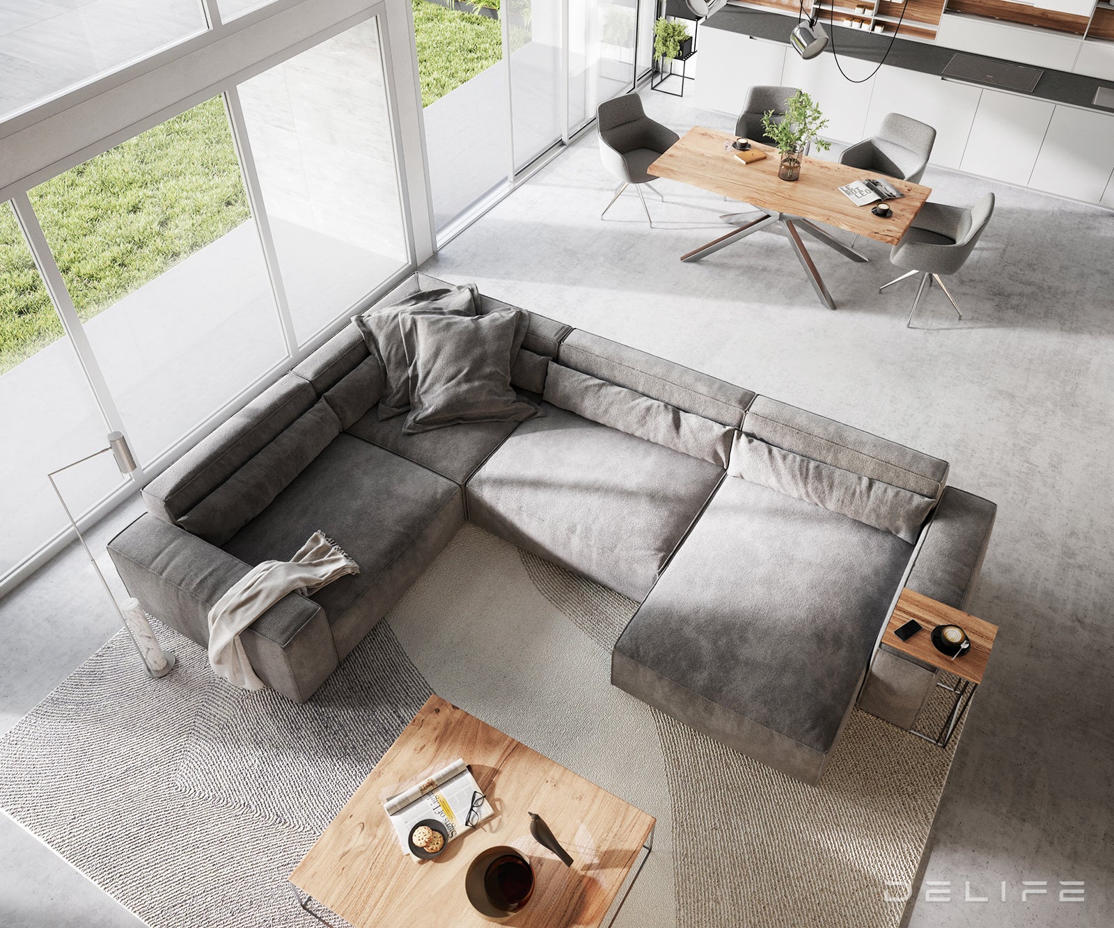 Velika kutna garnitura Sirpio XL 360x258cm, Materijal: Mikrofibra