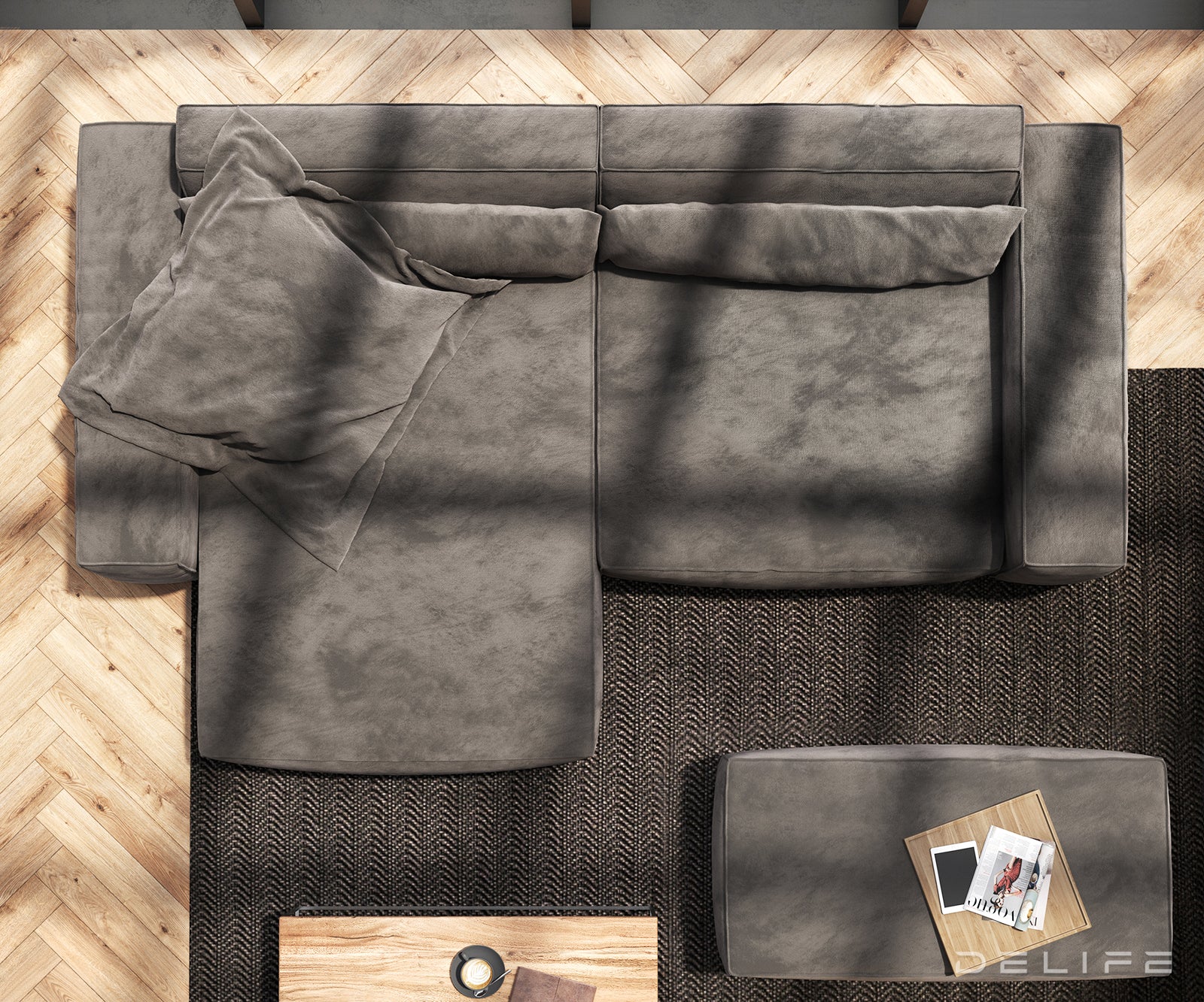 Kutna garnitura Sirpio XL 266x173cm, Materijal: Mikrofibra