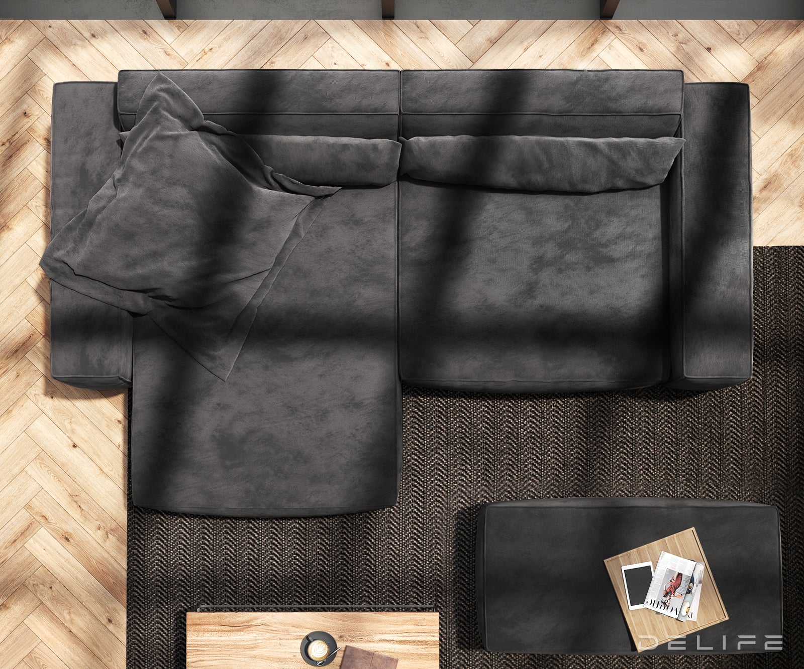 Kutna garnitura Sirpio XL 266x173cm, Materijal: Mikrofibra