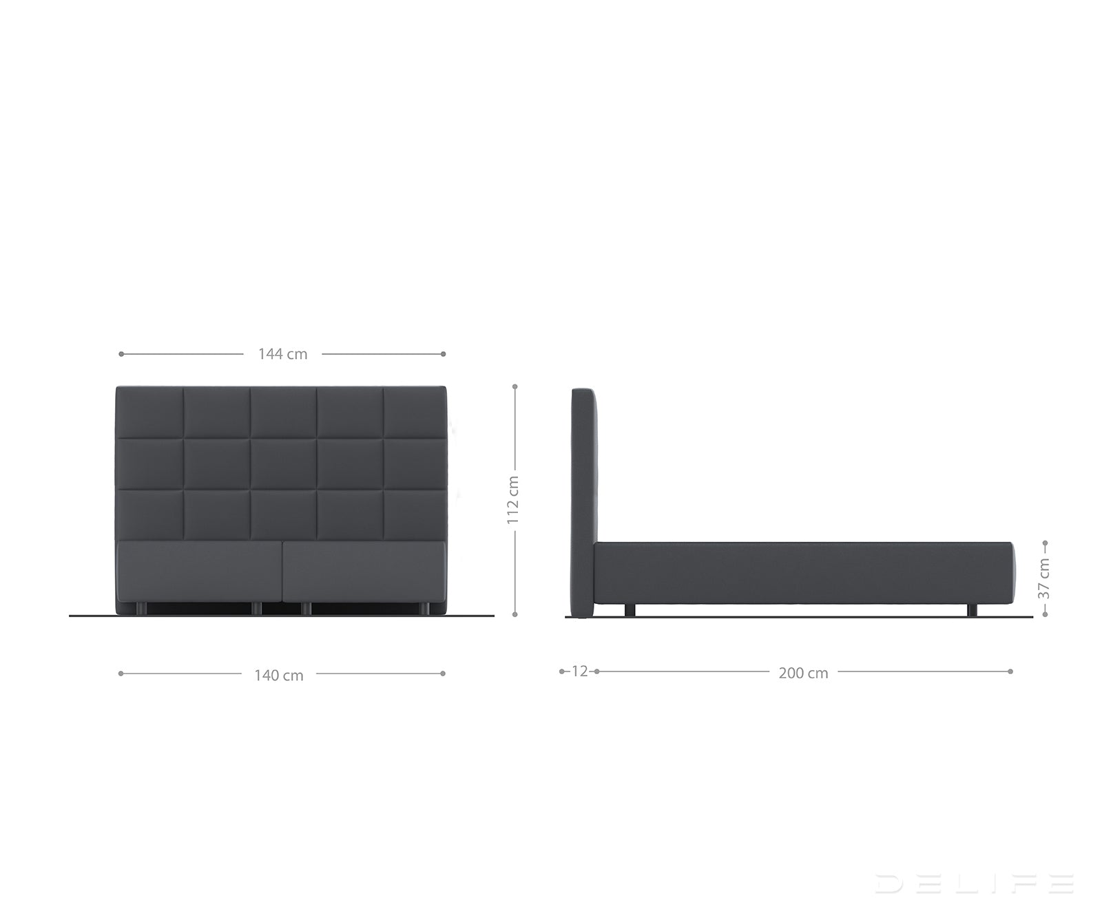 Box spring okvir Dream-Fine, Kvadratni prošiv - Mikrofibra