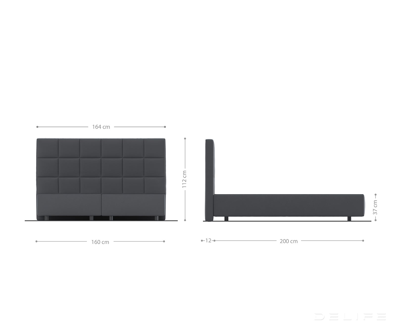 Box spring okvir Dream-Fine, Kvadratni prošiv - Mikrofibra