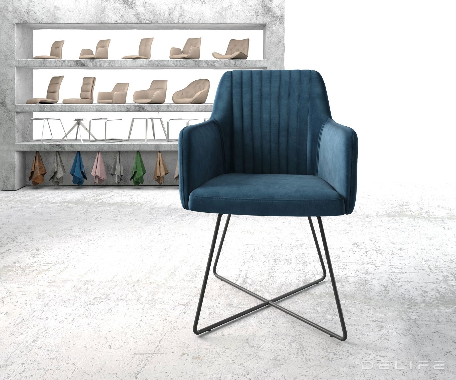 Blagovaonska stolica Greg, Materijal: Baršun