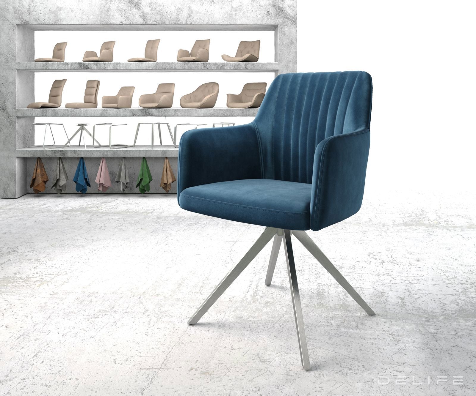 Blagovaonska stolica Greg, Materijal: Baršun