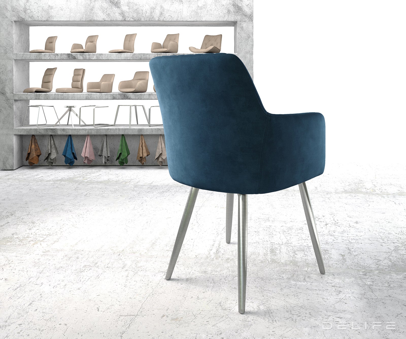 Blagovaonska stolica Greg, Materijal: Baršun