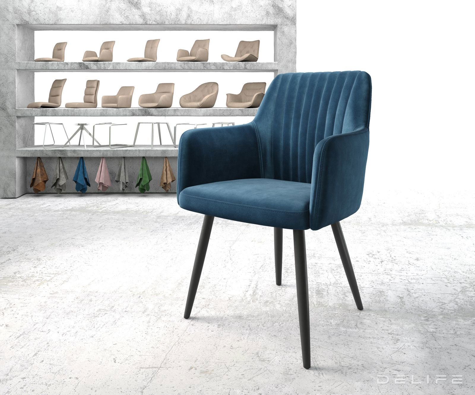 Blagovaonska stolica Greg, Materijal: Baršun