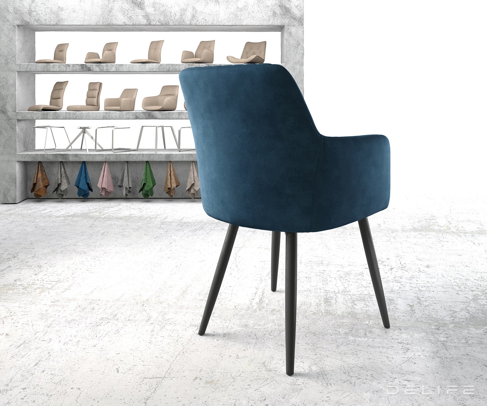 Blagovaonska stolica Greg, Materijal: Baršun