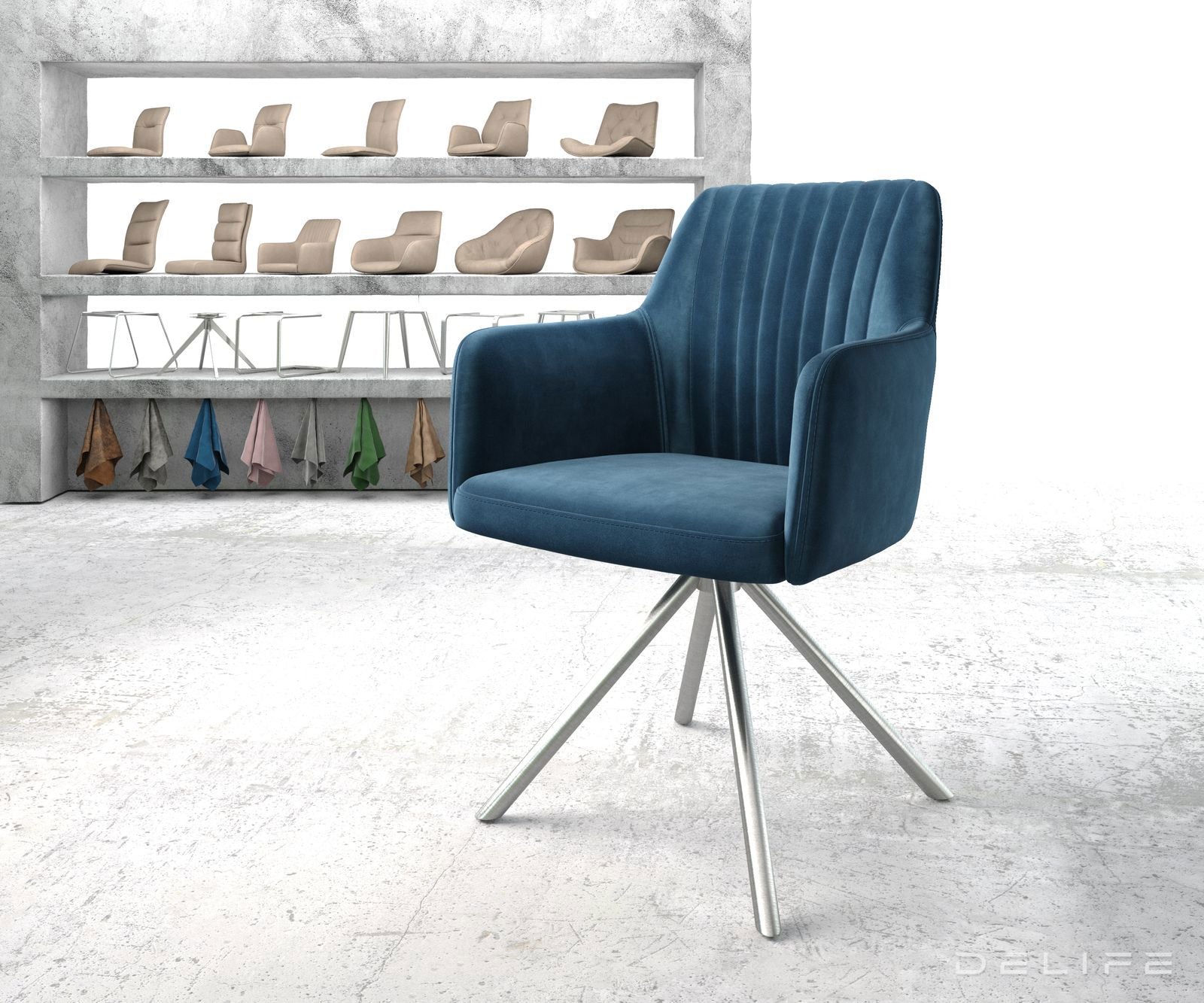 Blagovaonska stolica Greg, Materijal: Baršun