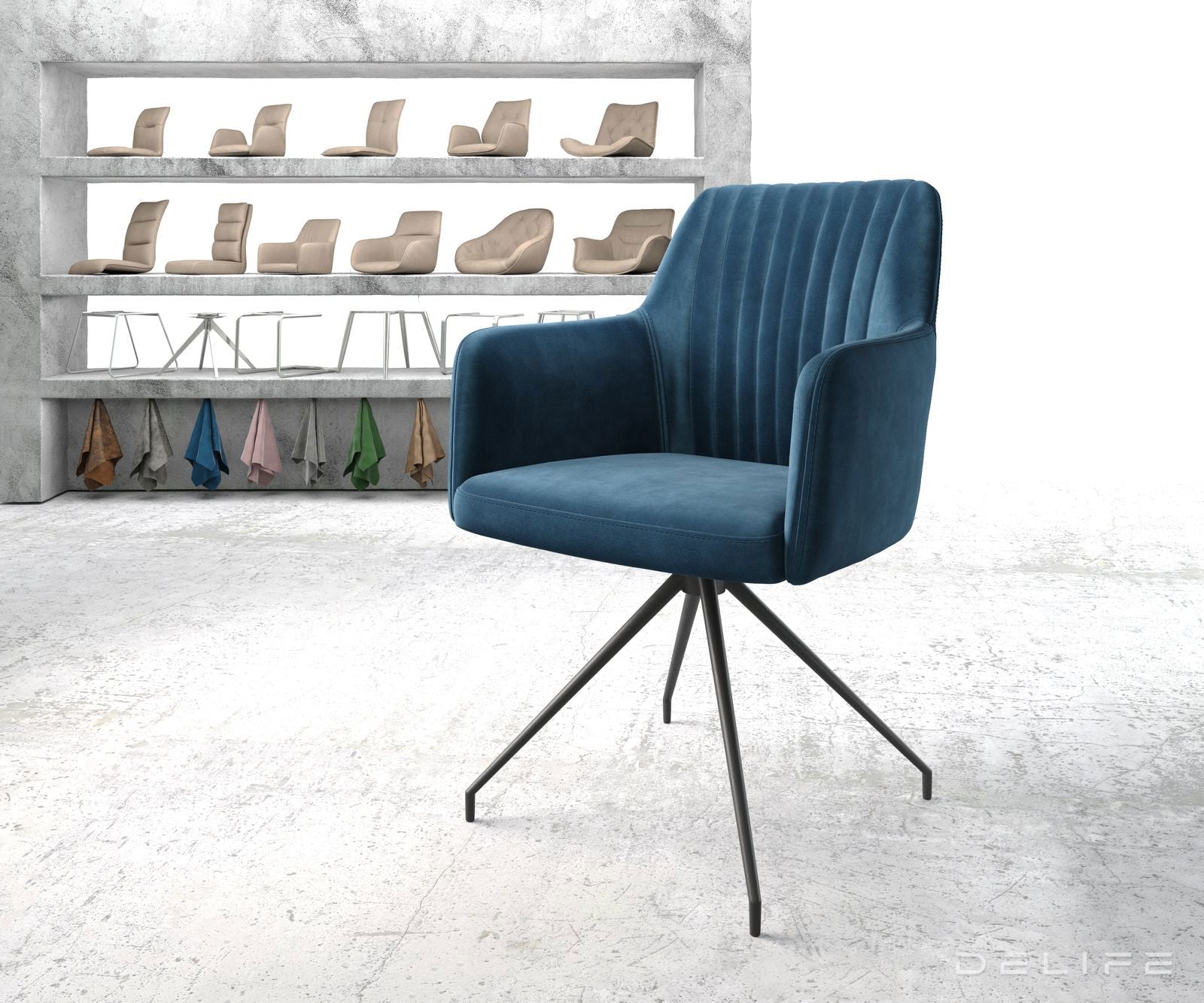 Blagovaonska stolica Greg, Materijal: Baršun