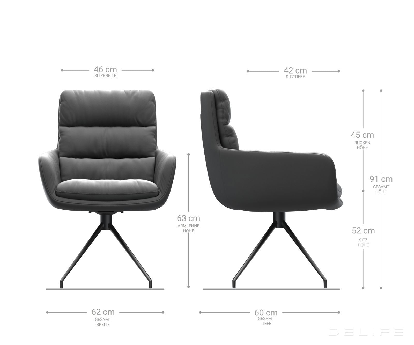 Blagovaonska stolica s rukonaslonom Abelia, Materijal: Ravno tkanje