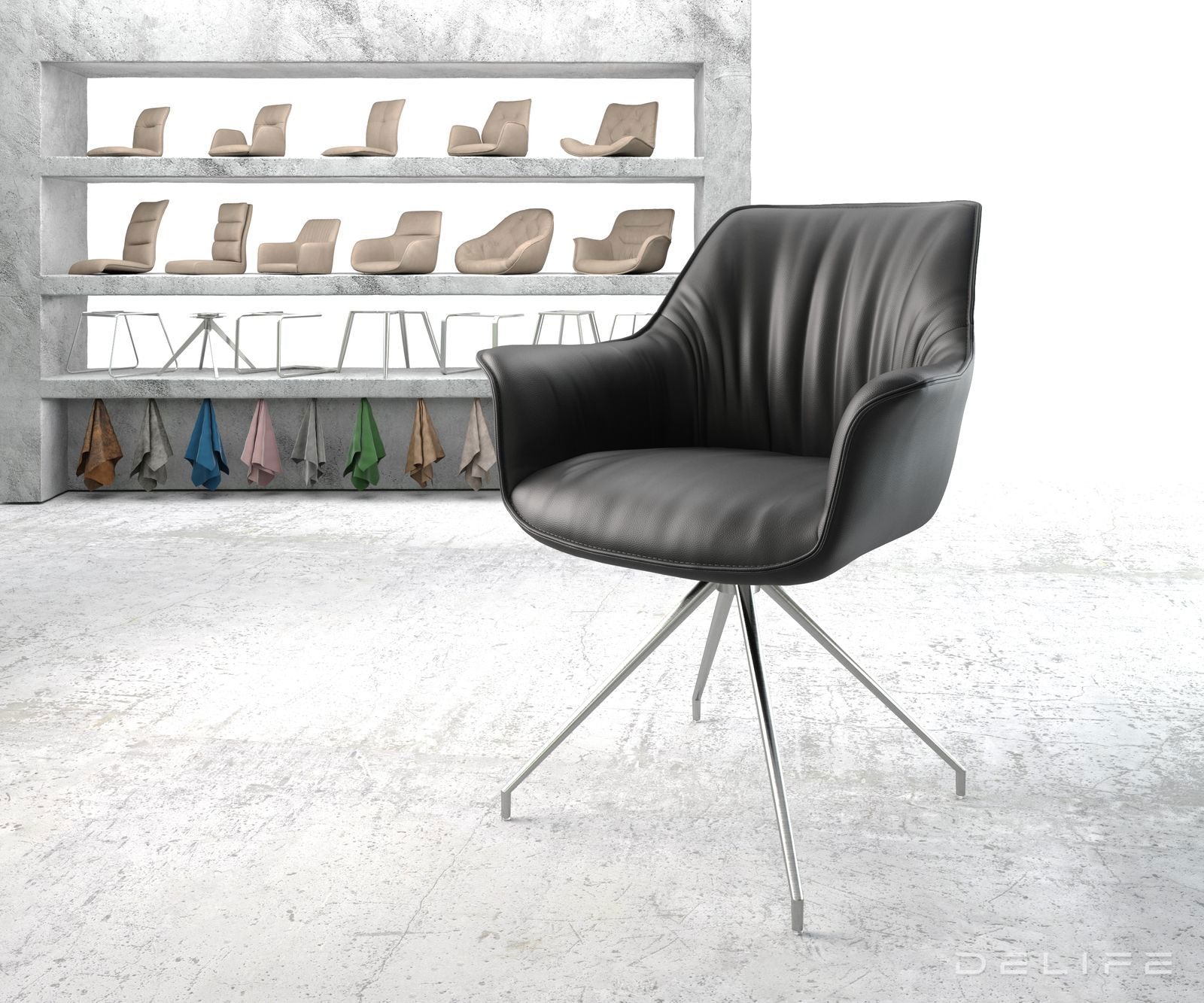 Blagovaonska stolica Keila, Materijal: Koža