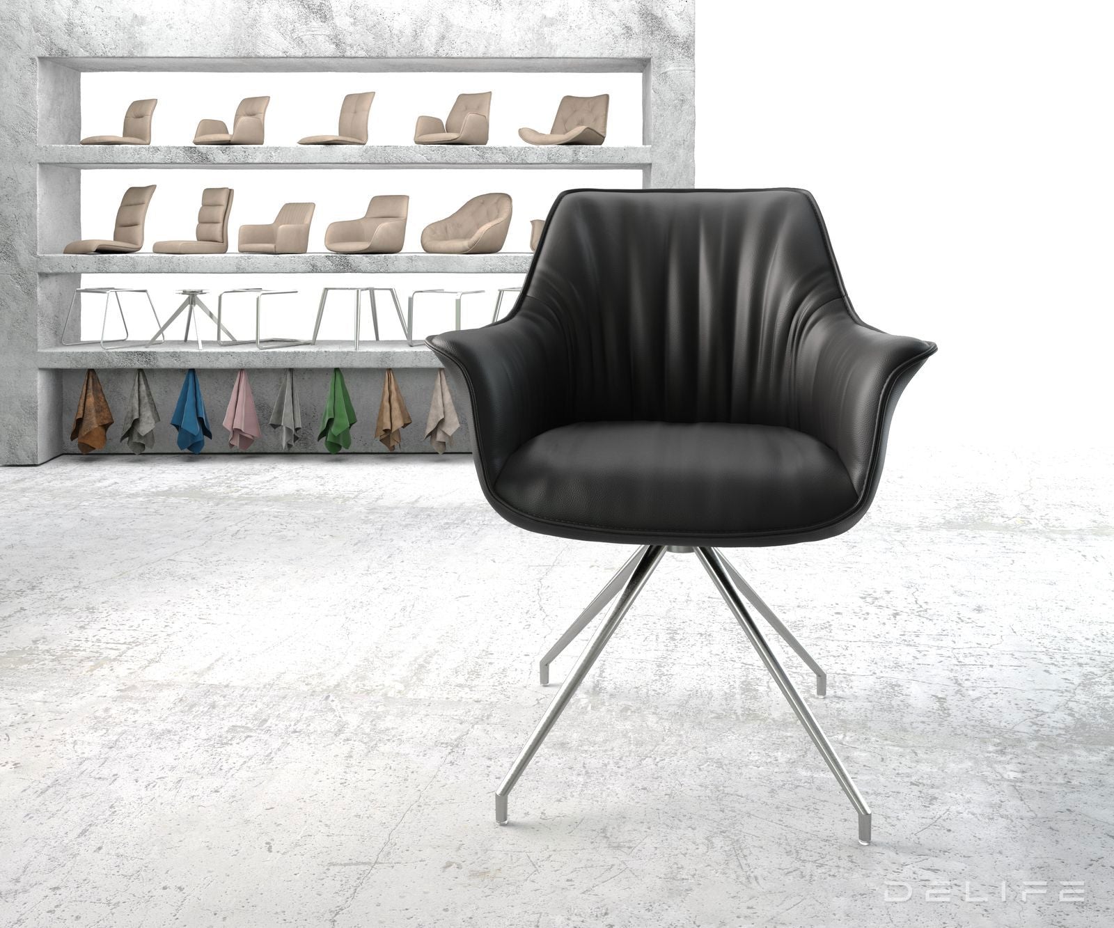 Blagovaonska stolica Keila, Materijal: Koža