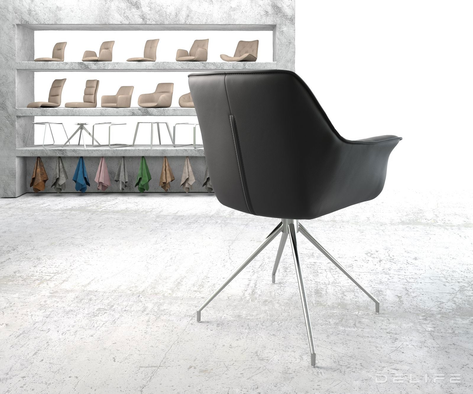 Blagovaonska stolica Keila, Materijal: Koža