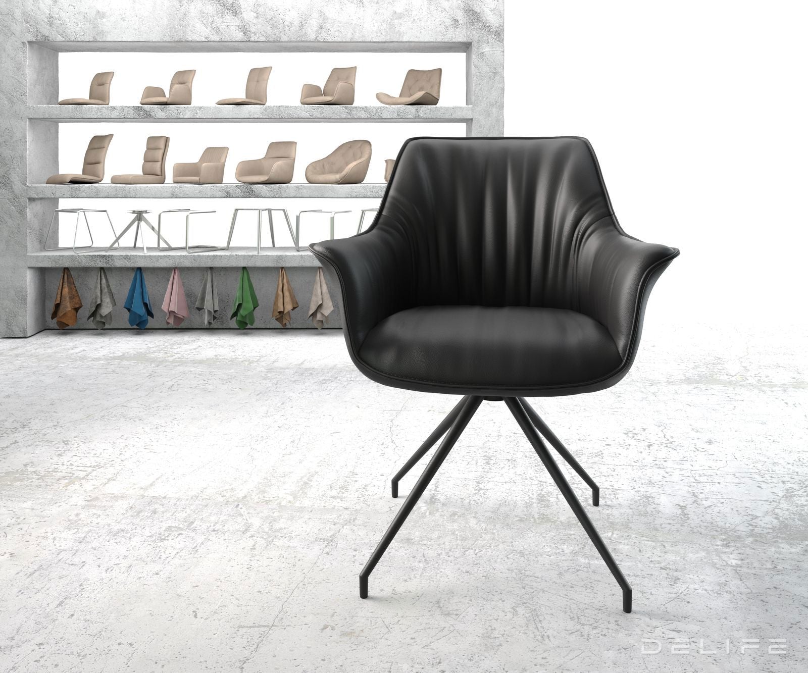 Blagovaonska stolica Keila, Materijal: Koža