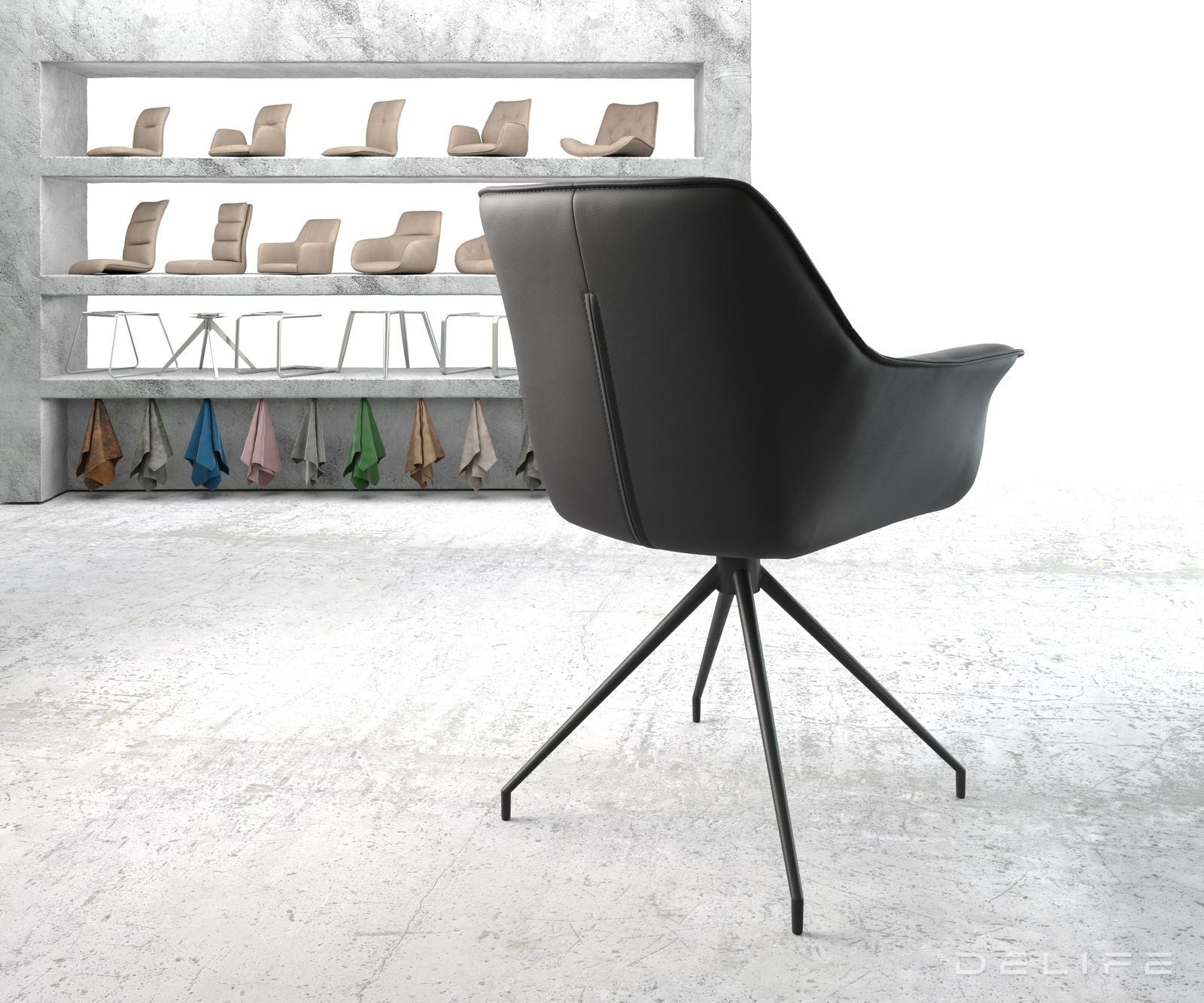 Blagovaonska stolica Keila, Materijal: Koža