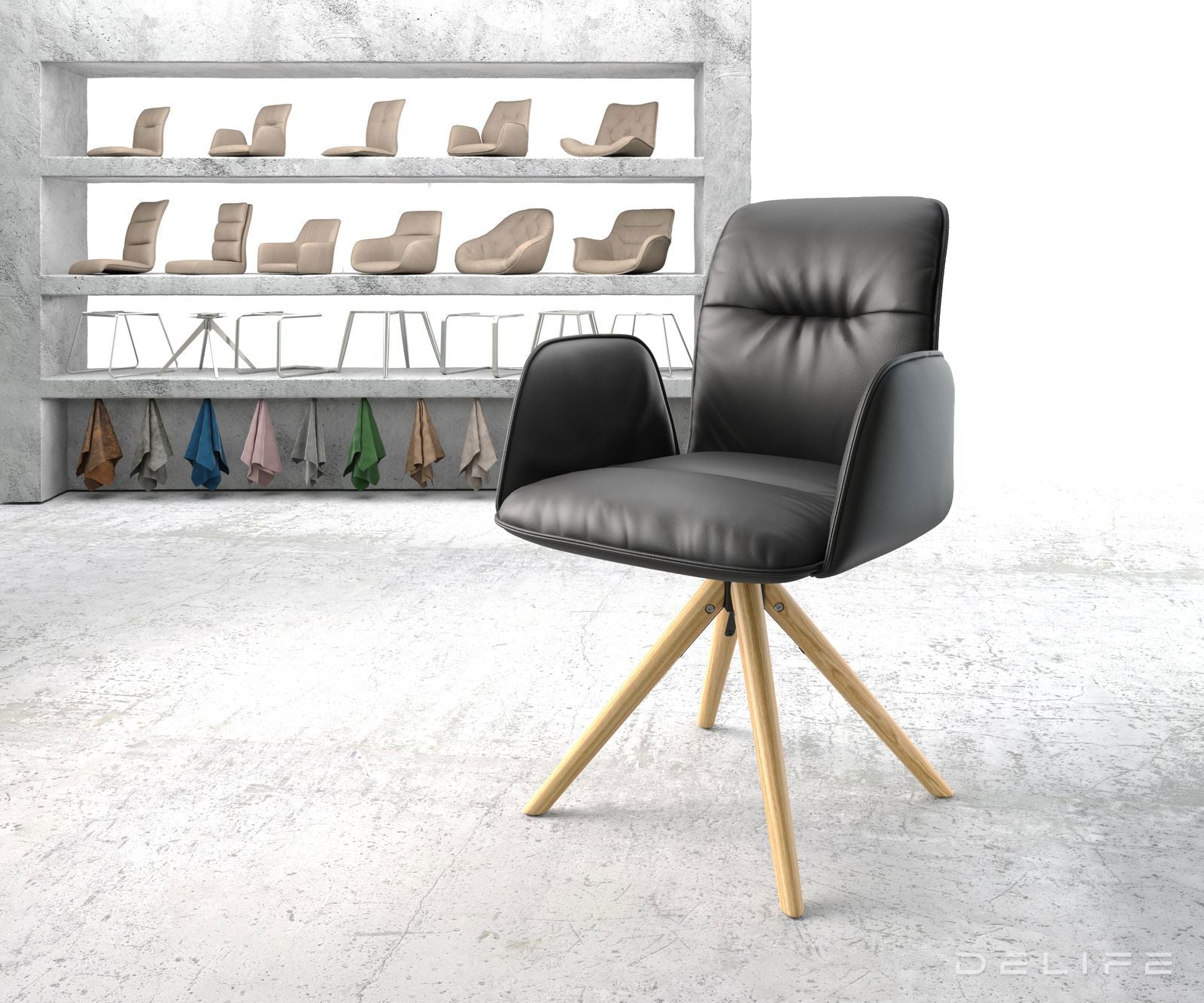 Blagovaonska stolica Vinja, Materijal: Koža