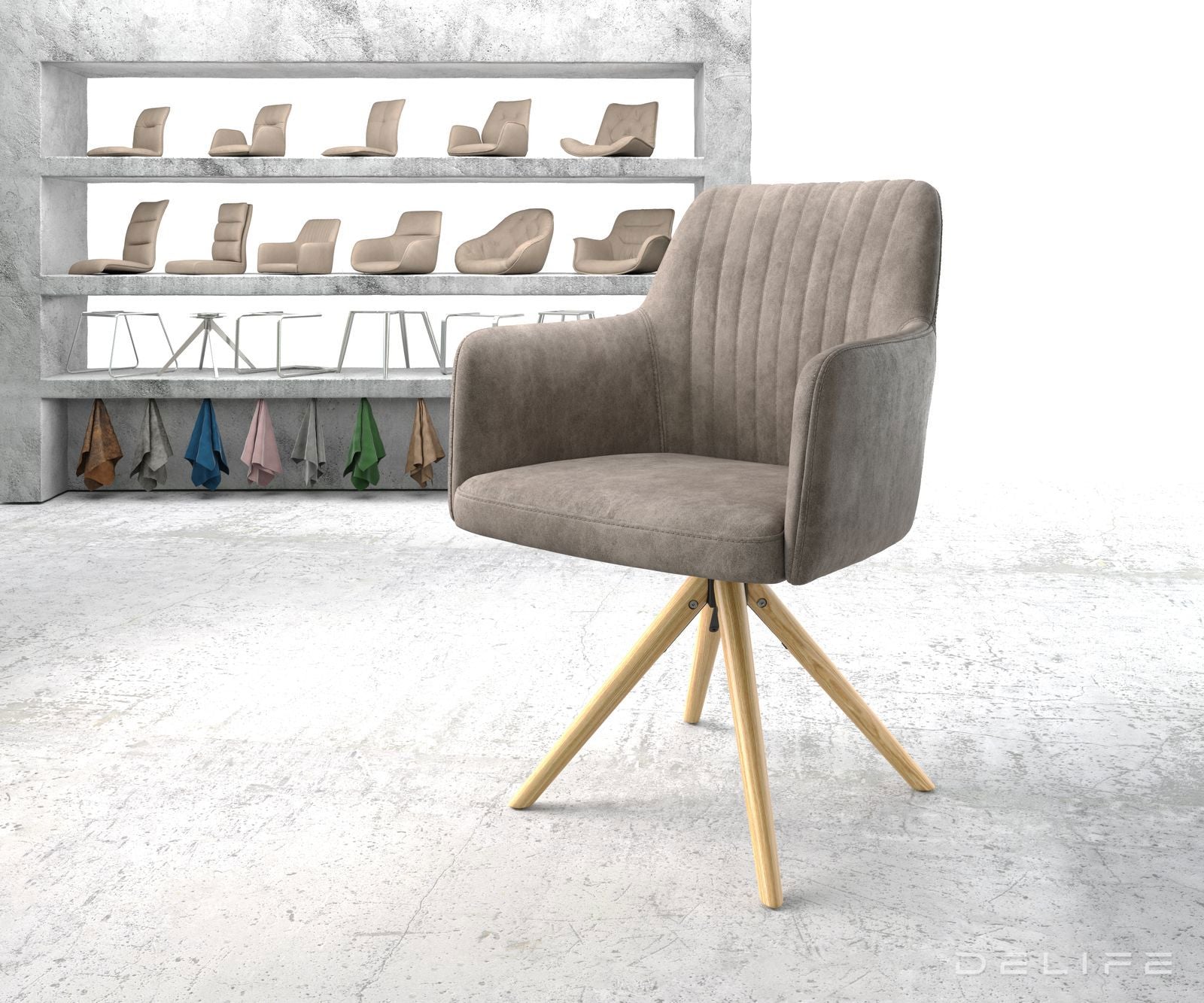 Blagovaonska stolica Greg, Materijal: Mikrofibra