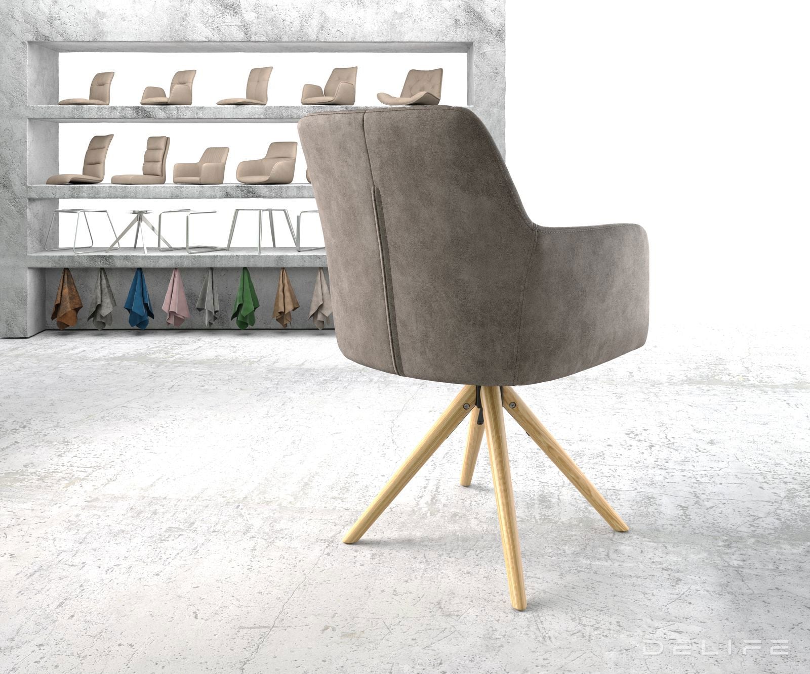 Blagovaonska stolica Greg, Materijal: Mikrofibra