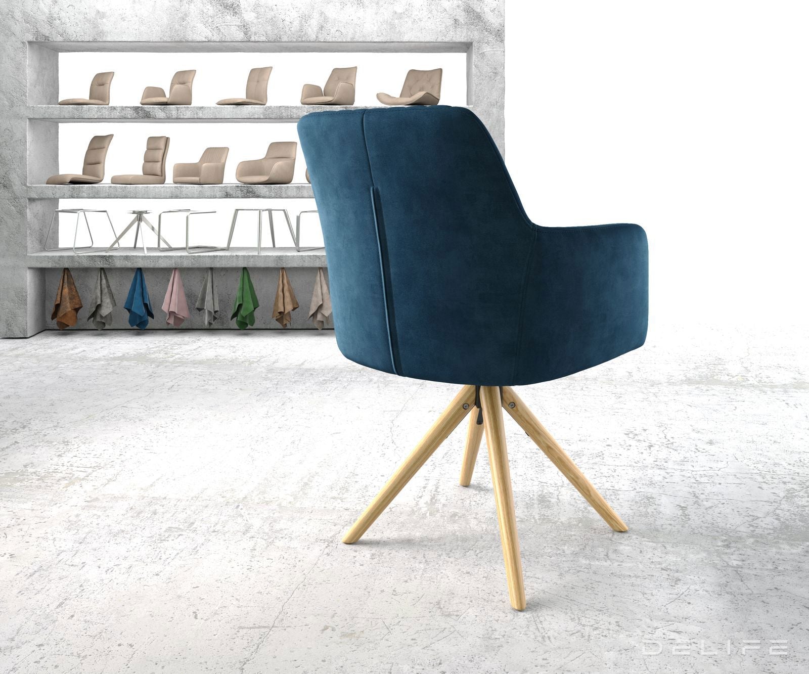 Blagovaonska stolica Greg, Materijal: Baršun