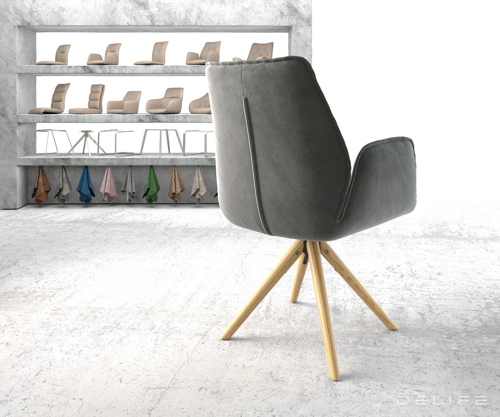 Blagovaonska stolica Zoa, Materijal: Baršun