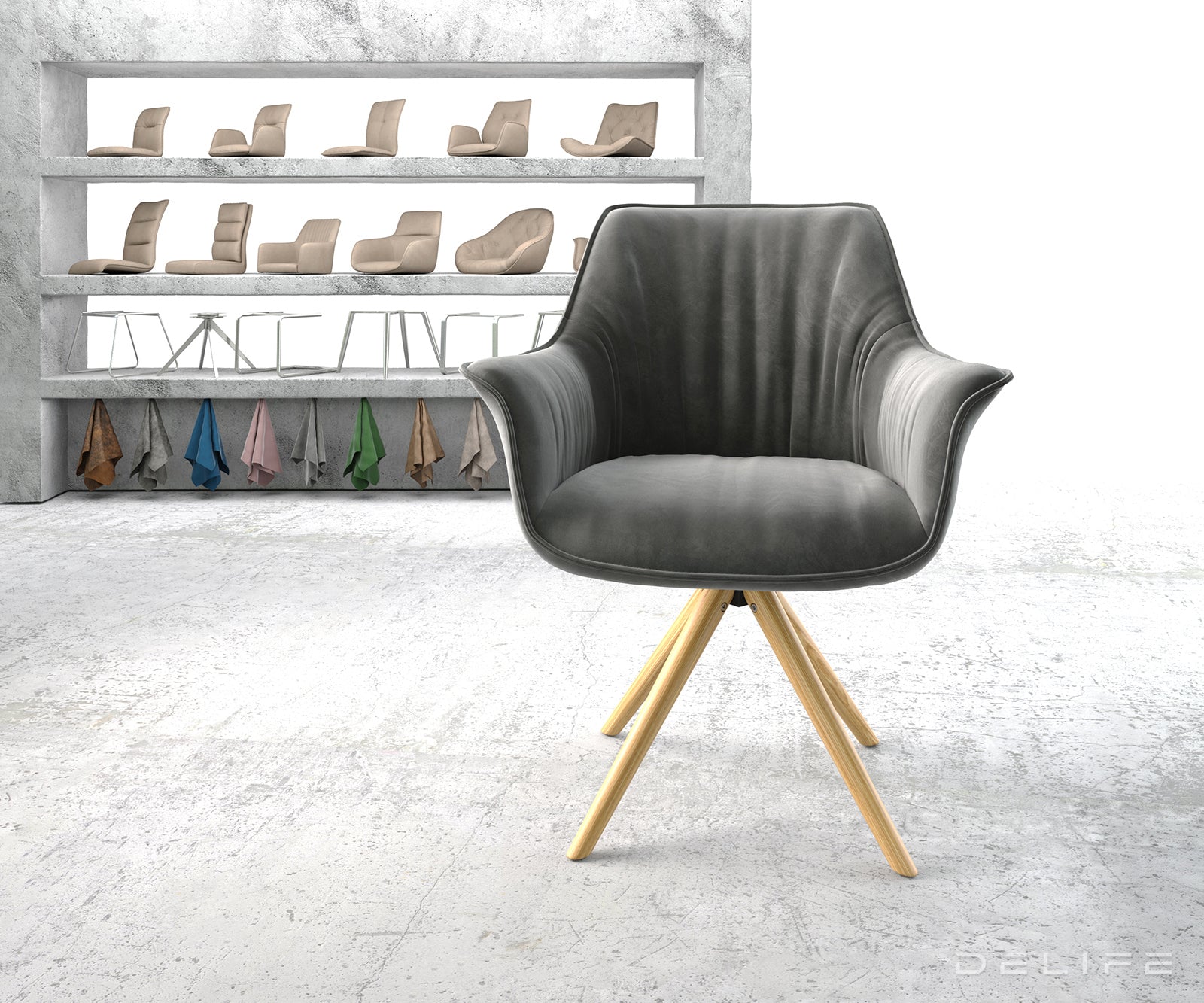 Blagovaonska stolica Keila, Materijal: Baršun