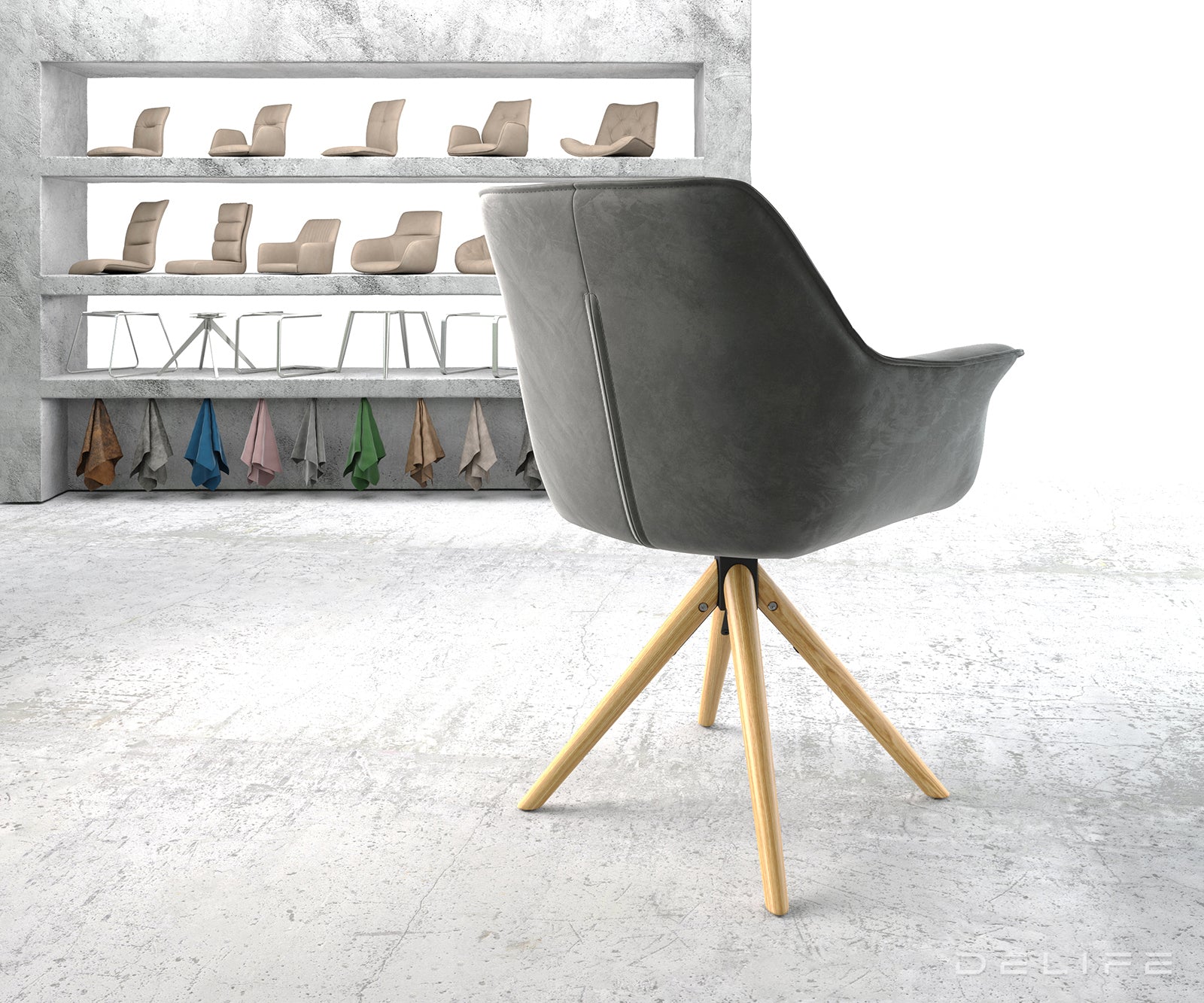 Blagovaonska stolica Keila, Materijal: Baršun