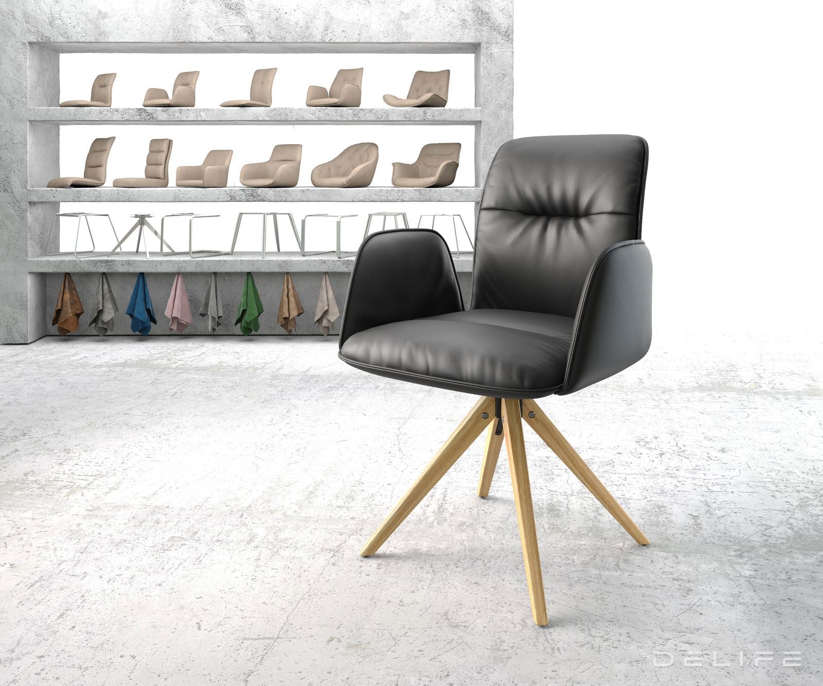 Blagovaonska stolica Vinja, Materijal: Koža