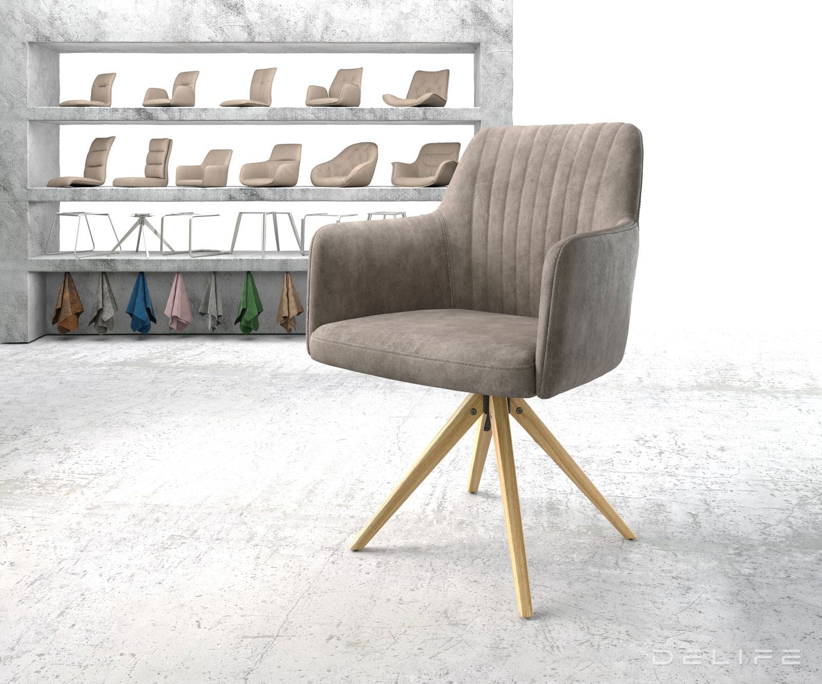 Blagovaonska stolica Greg, Materijal: Mikrofibra