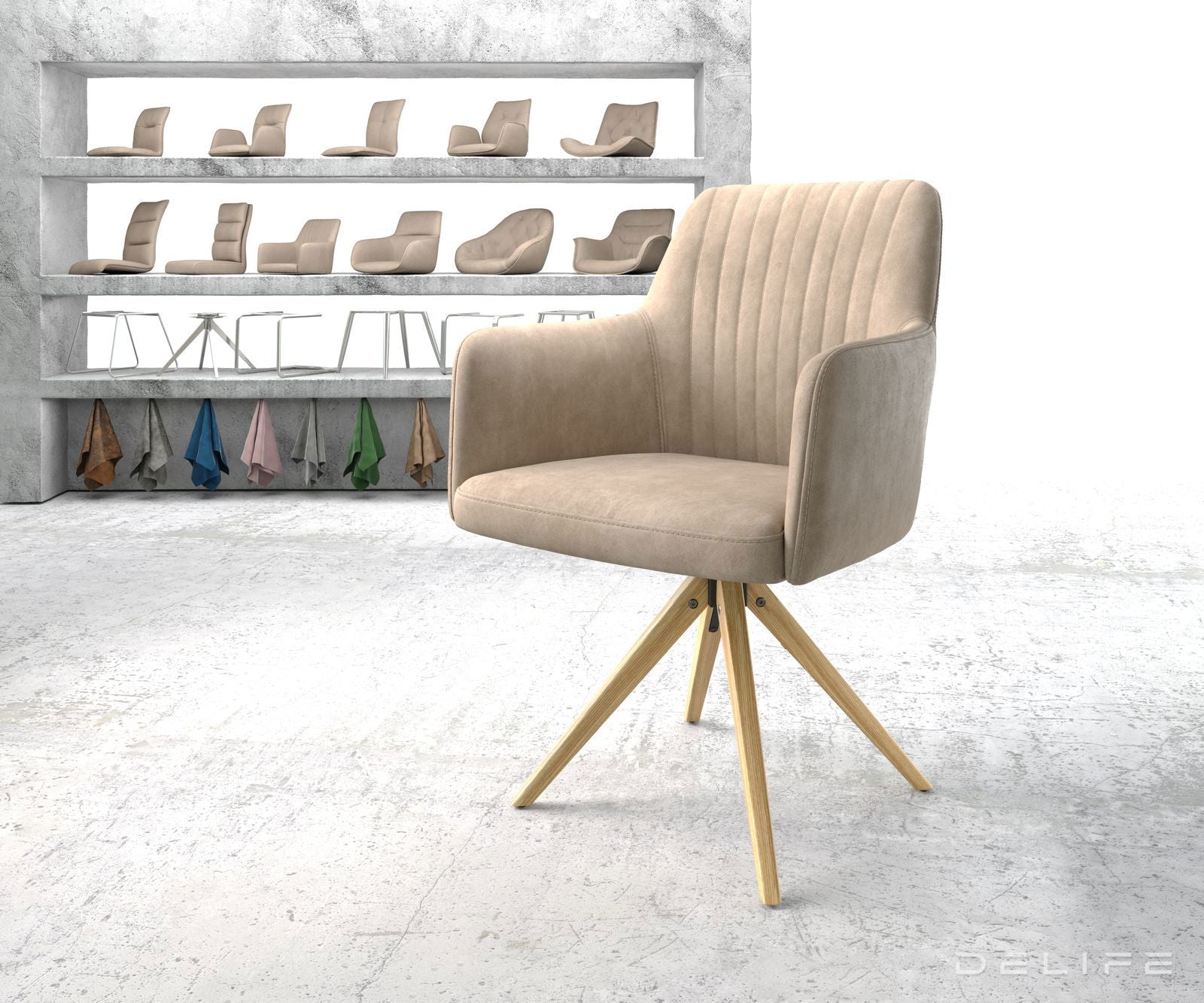 Blagovaonska stolica Greg, Materijal: Mikrofibra