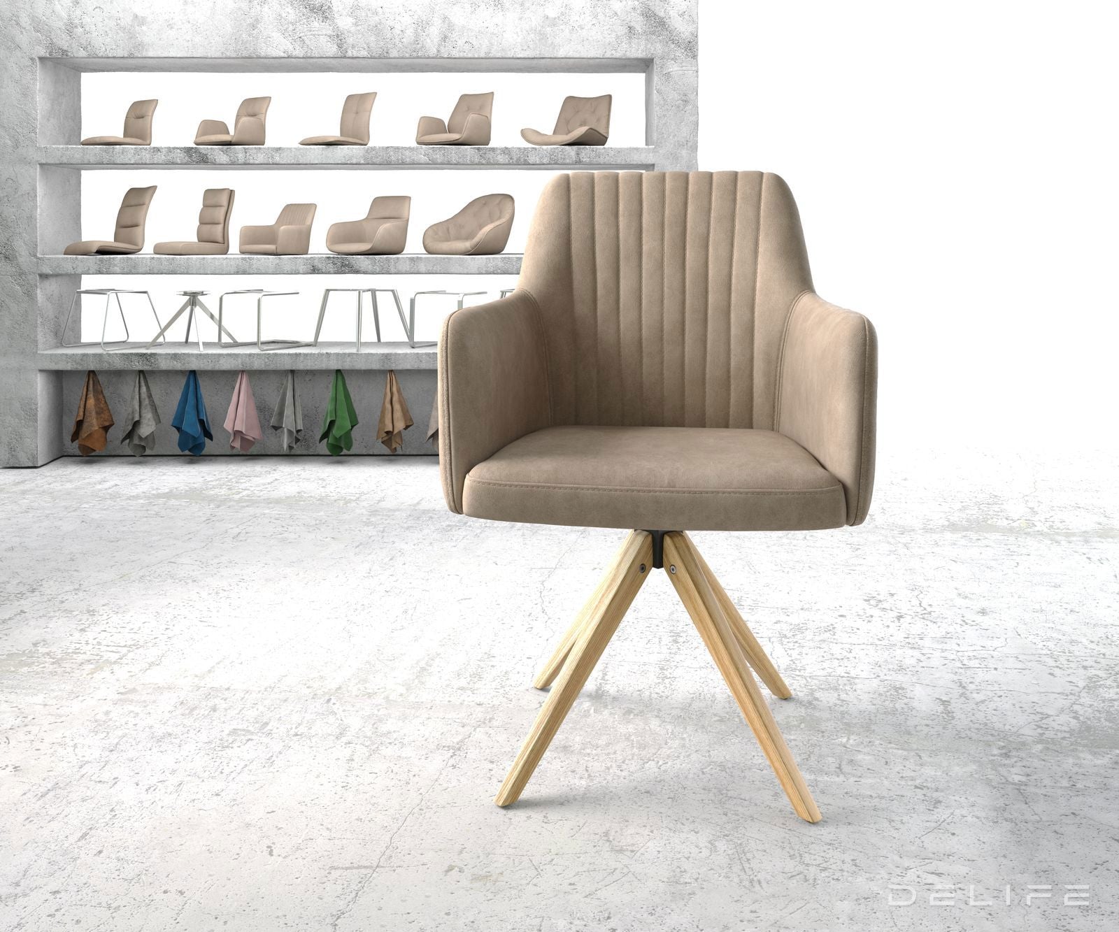 Blagovaonska stolica Greg, Materijal: Mikrofibra