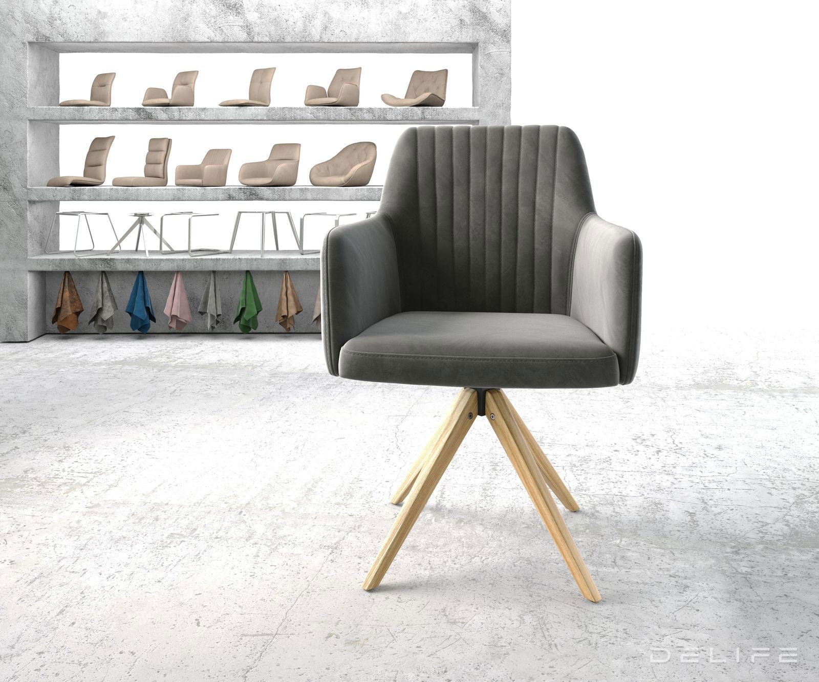 Blagovaonska stolica Greg, Materijal: Baršun