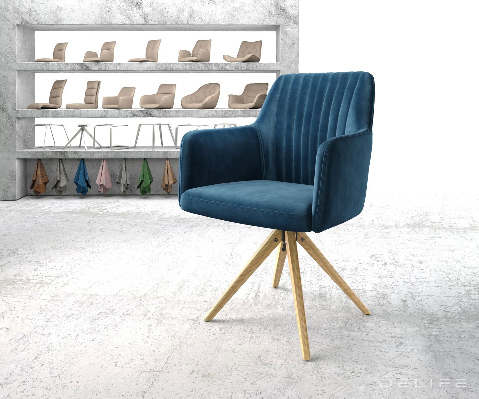 Blagovaonska stolica Greg, Materijal: Baršun