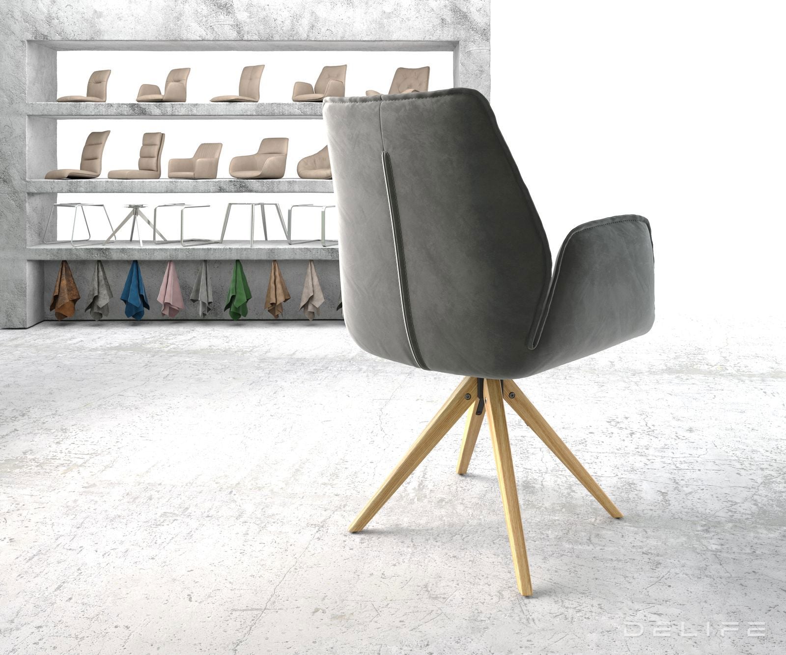 Blagovaonska stolica Zoa, Materijal: Baršun