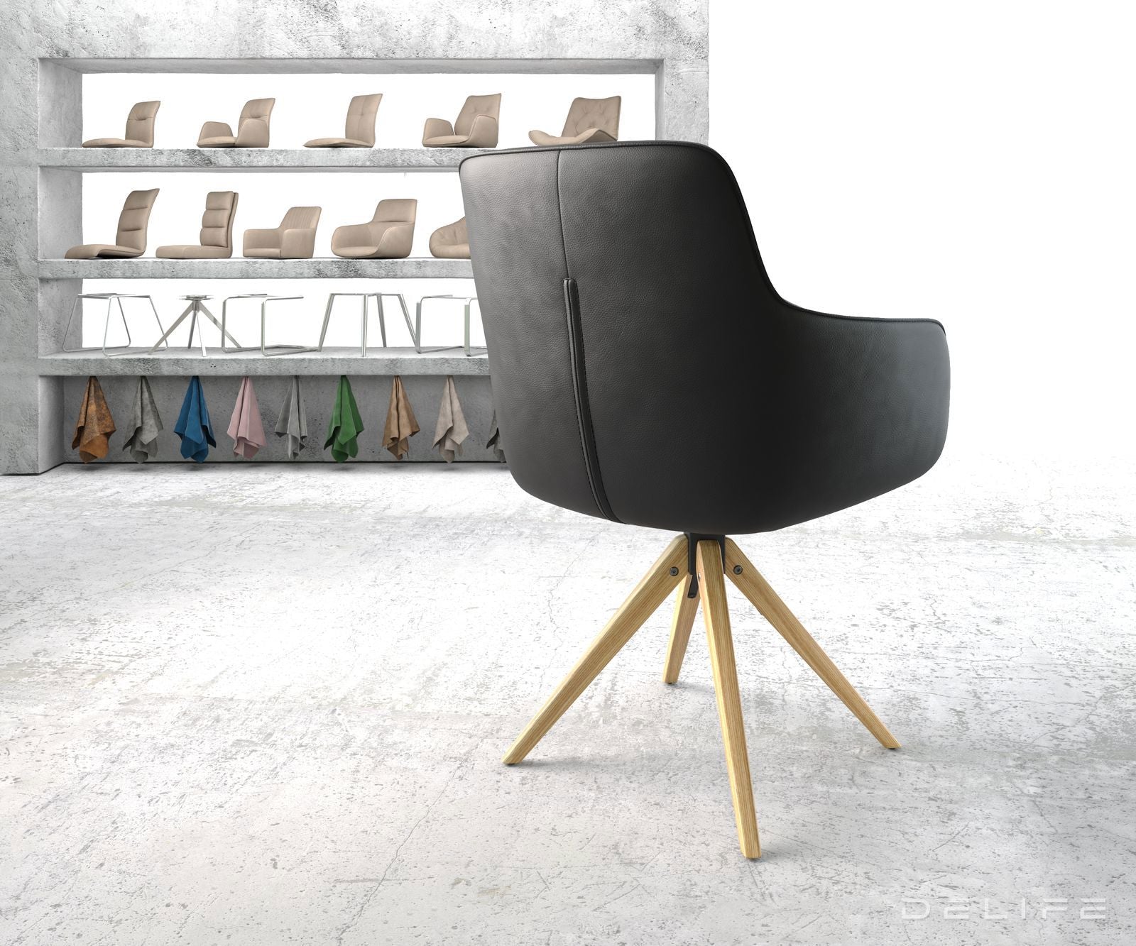 Blagovaonska stolica Pejo, Materijal: Koža