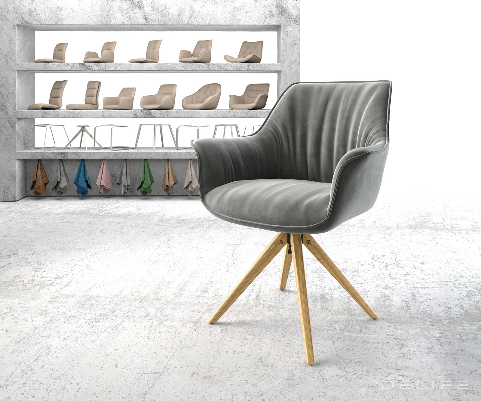 Blagovaonska stolica Keila, Materijal: Baršun