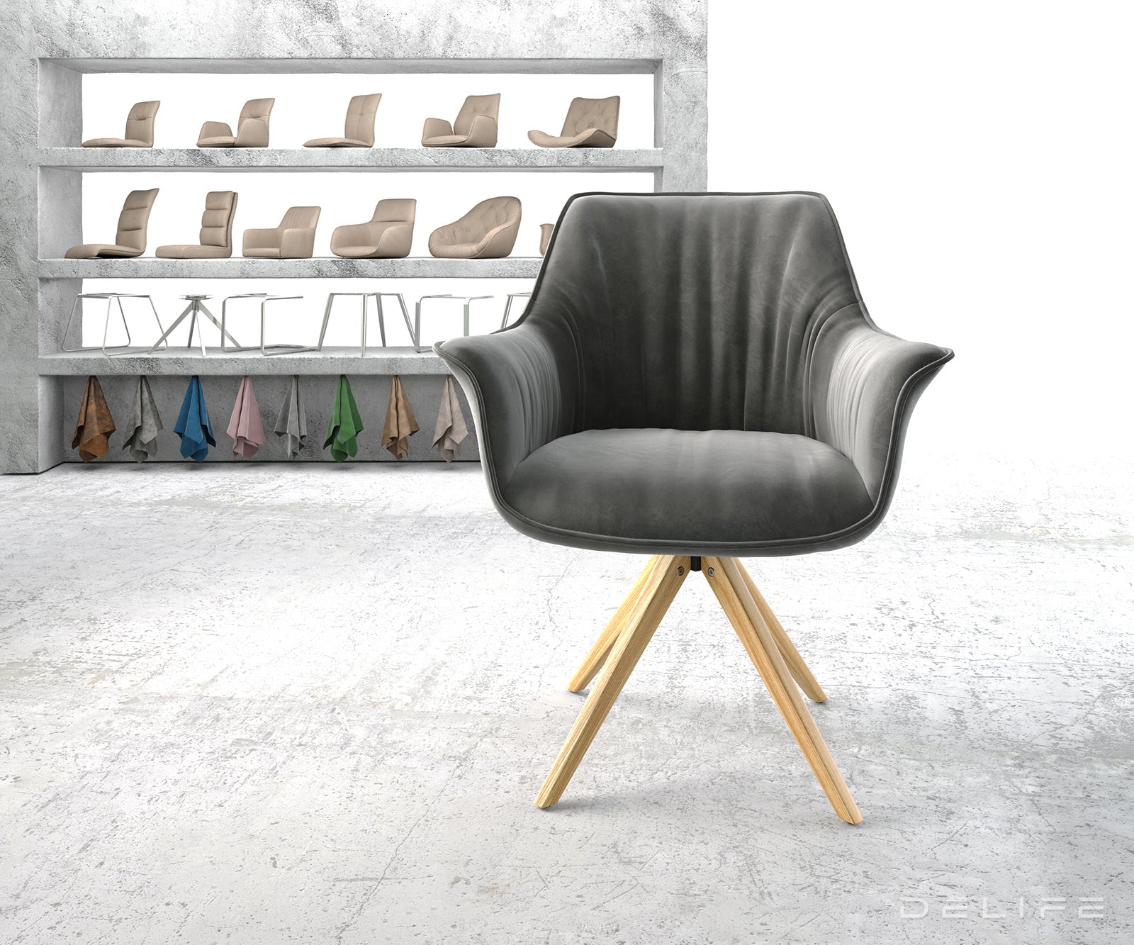 Blagovaonska stolica Keila, Materijal: Baršun