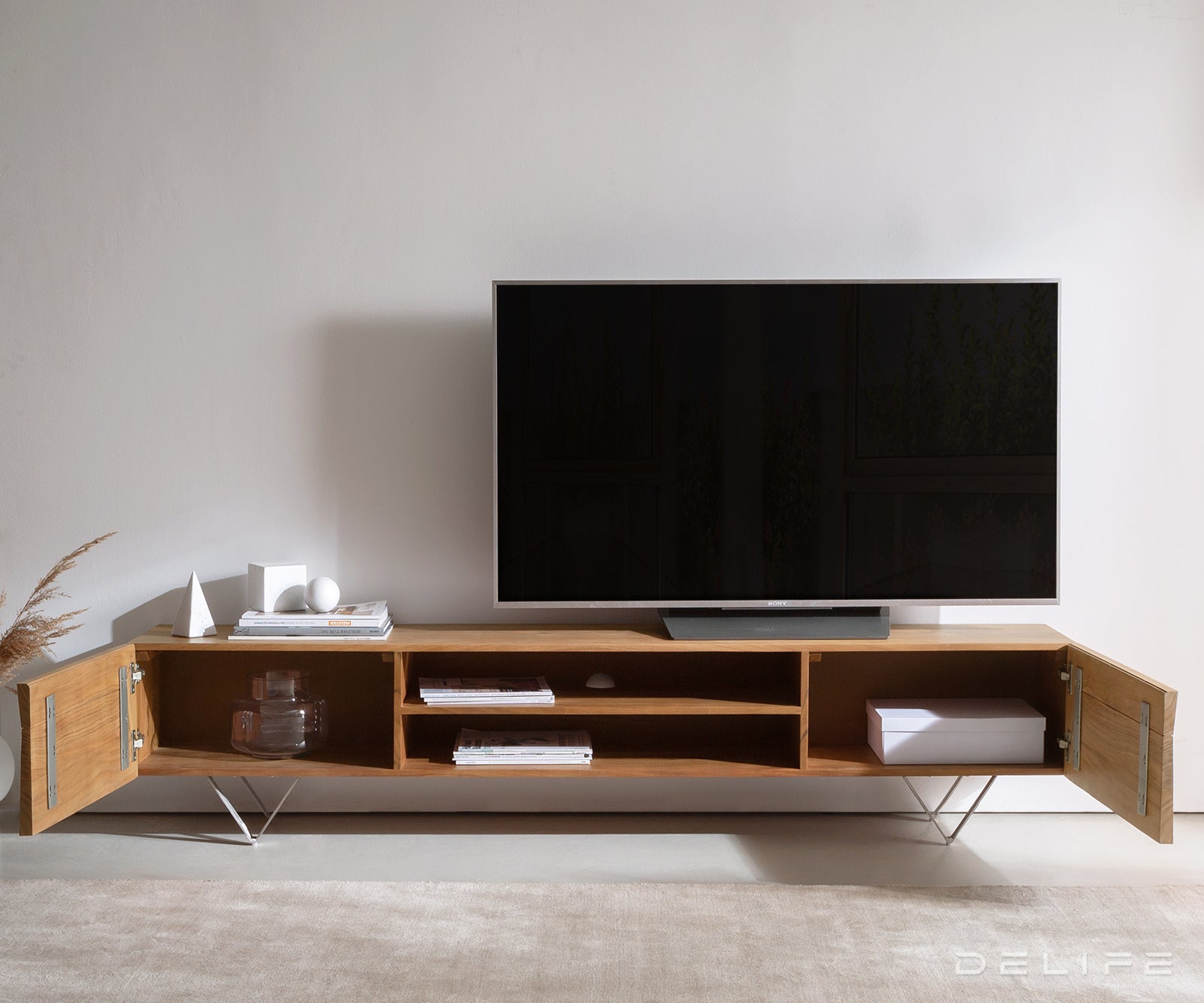 Komoda Kayu 200x35cm, Materijal: Bagrem