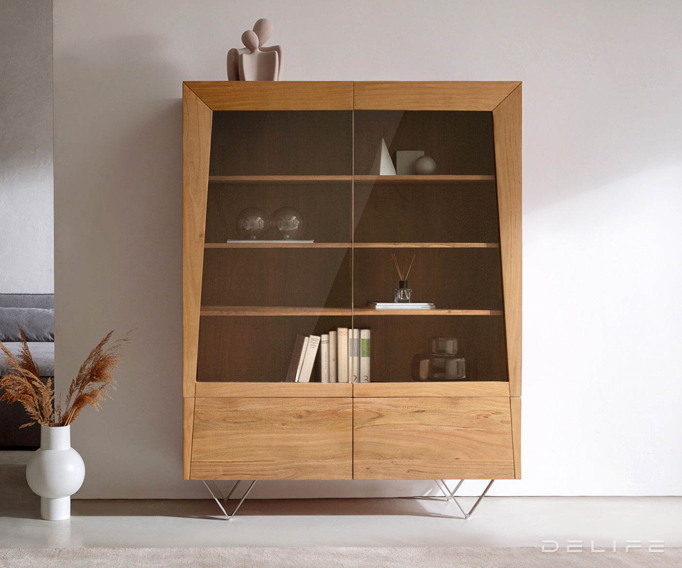 Visoka komoda Kayu, Materijal: bagrem