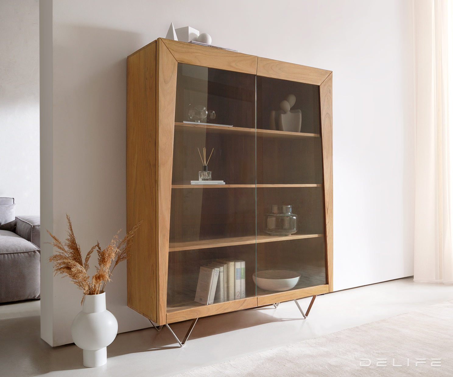 Visoka komoda Kayu, Materijal: bagrem