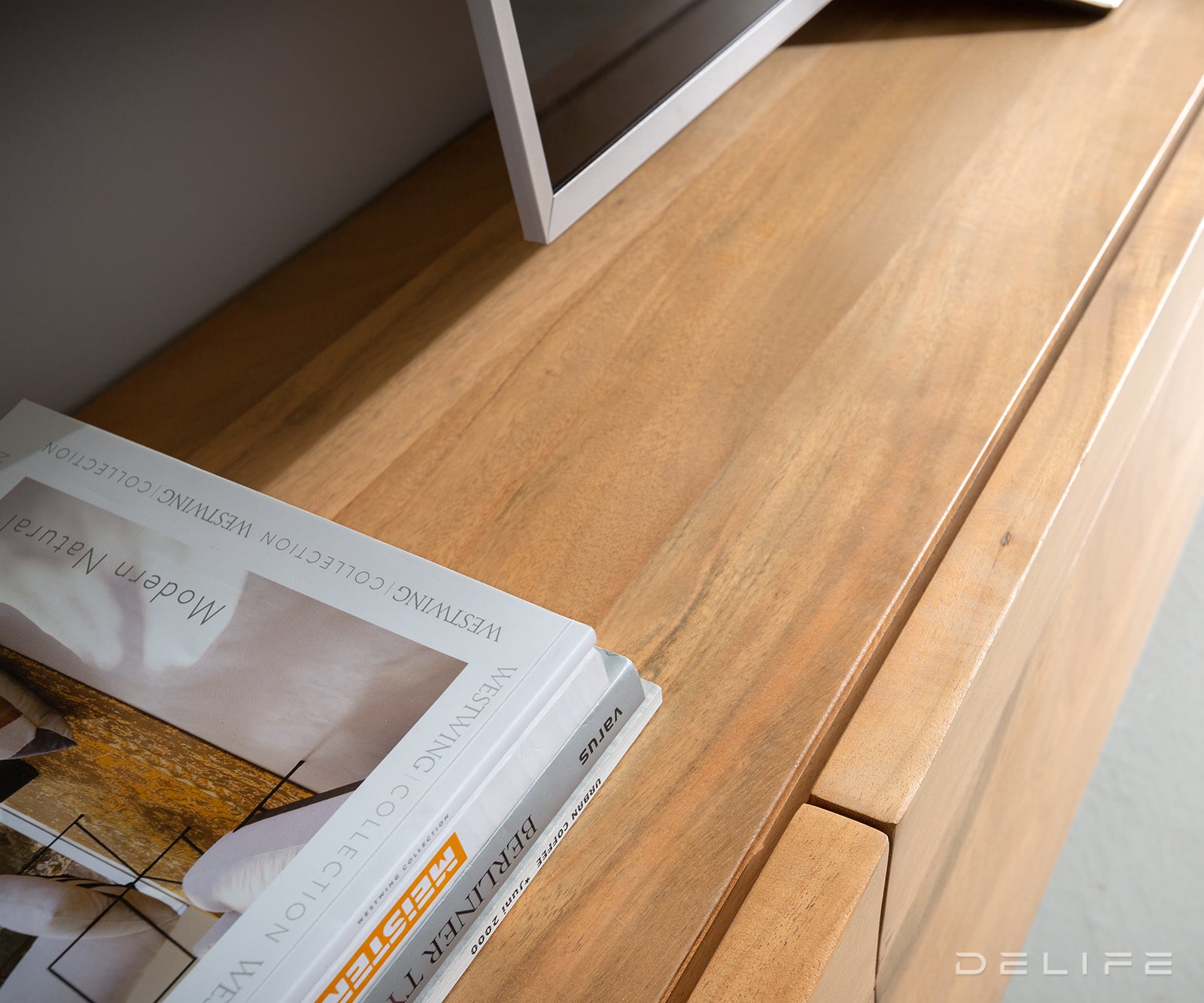 Viseća komoda Kayu 220x35cm, Materijal: Bagrem