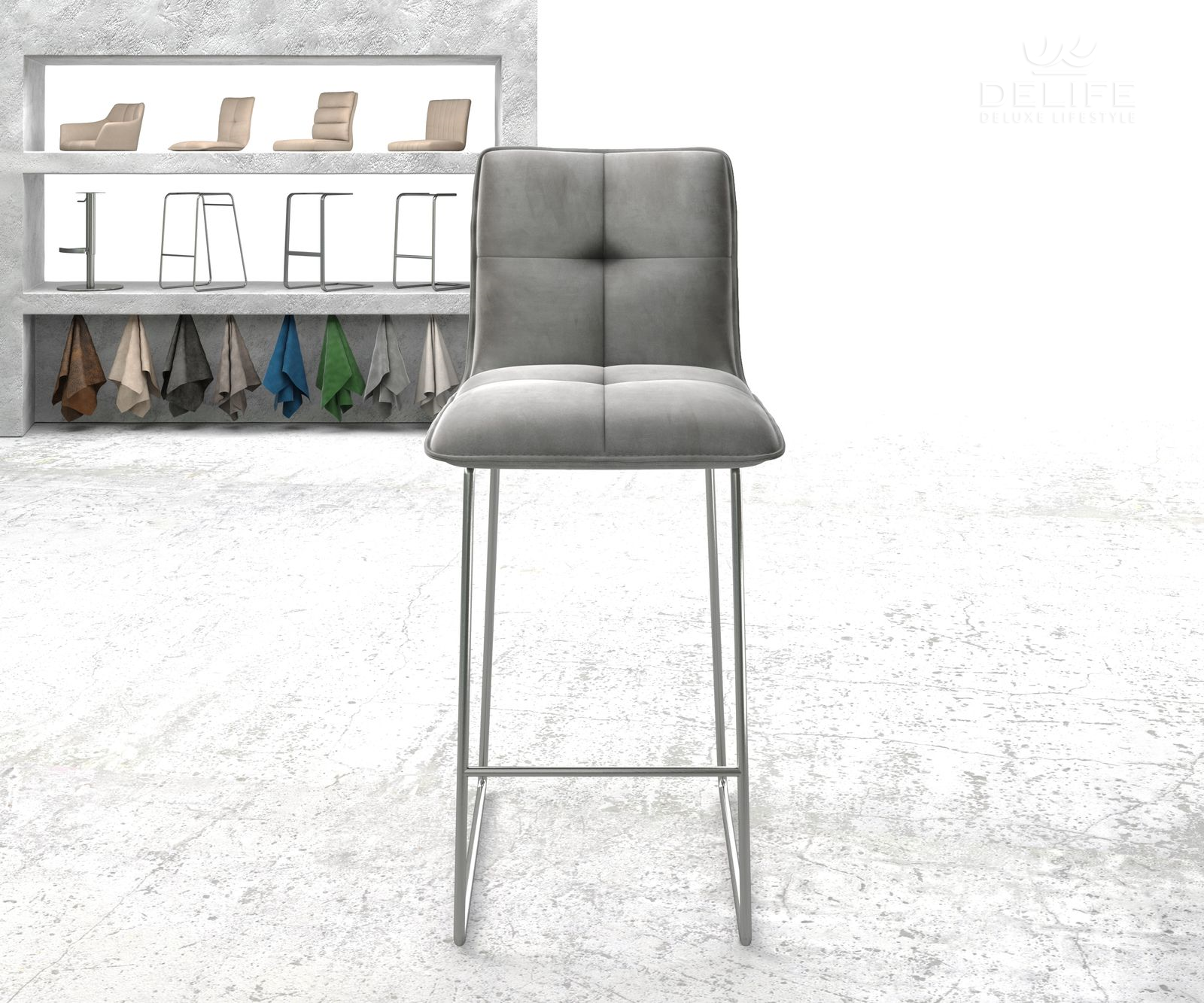 Barska stolica Maddy, Materijal: Baršun